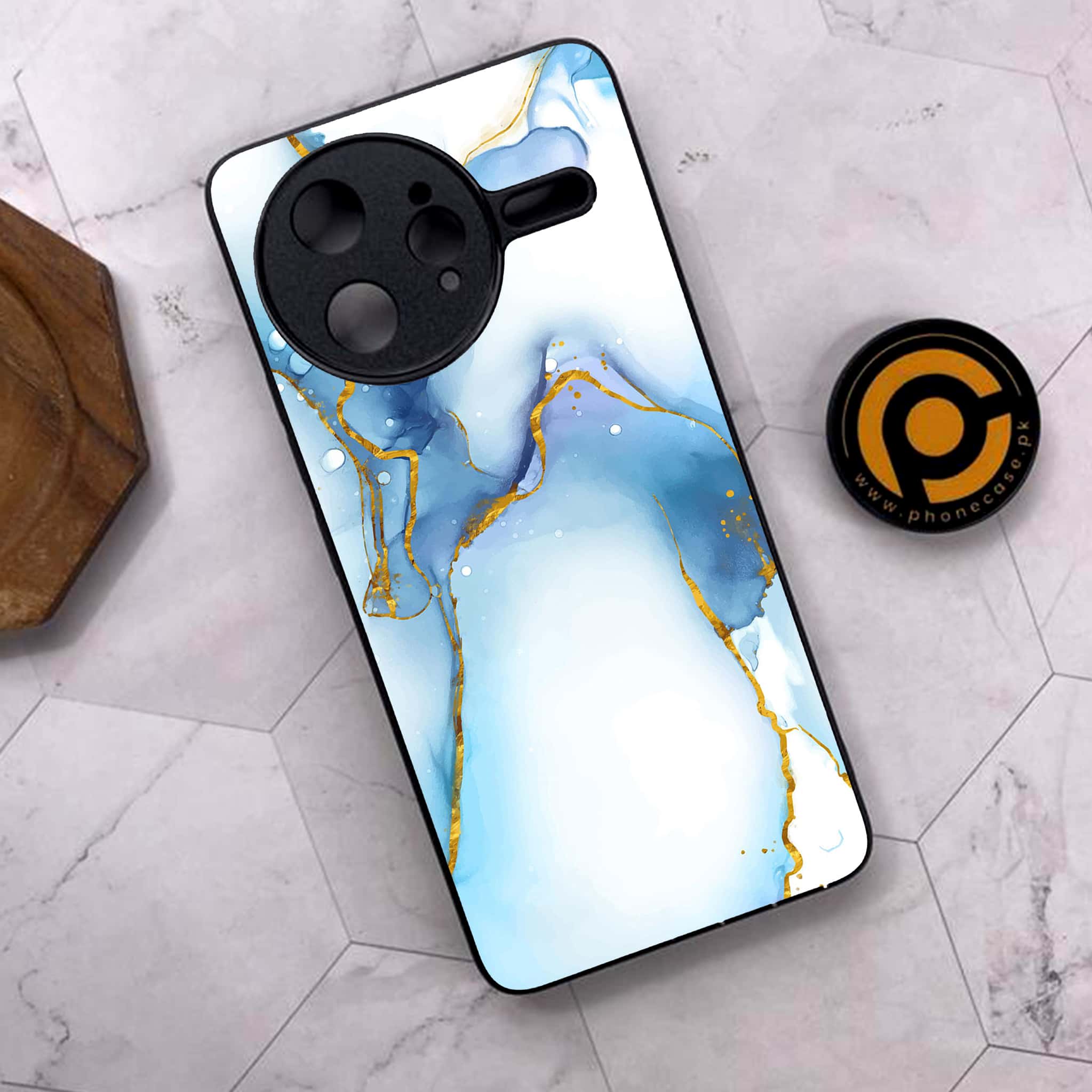 Xiaomi Poco F7 Ultra 5G - Blue Marble 2.0 Series - Premium Metal Printed soft Bumper shock Proof Case