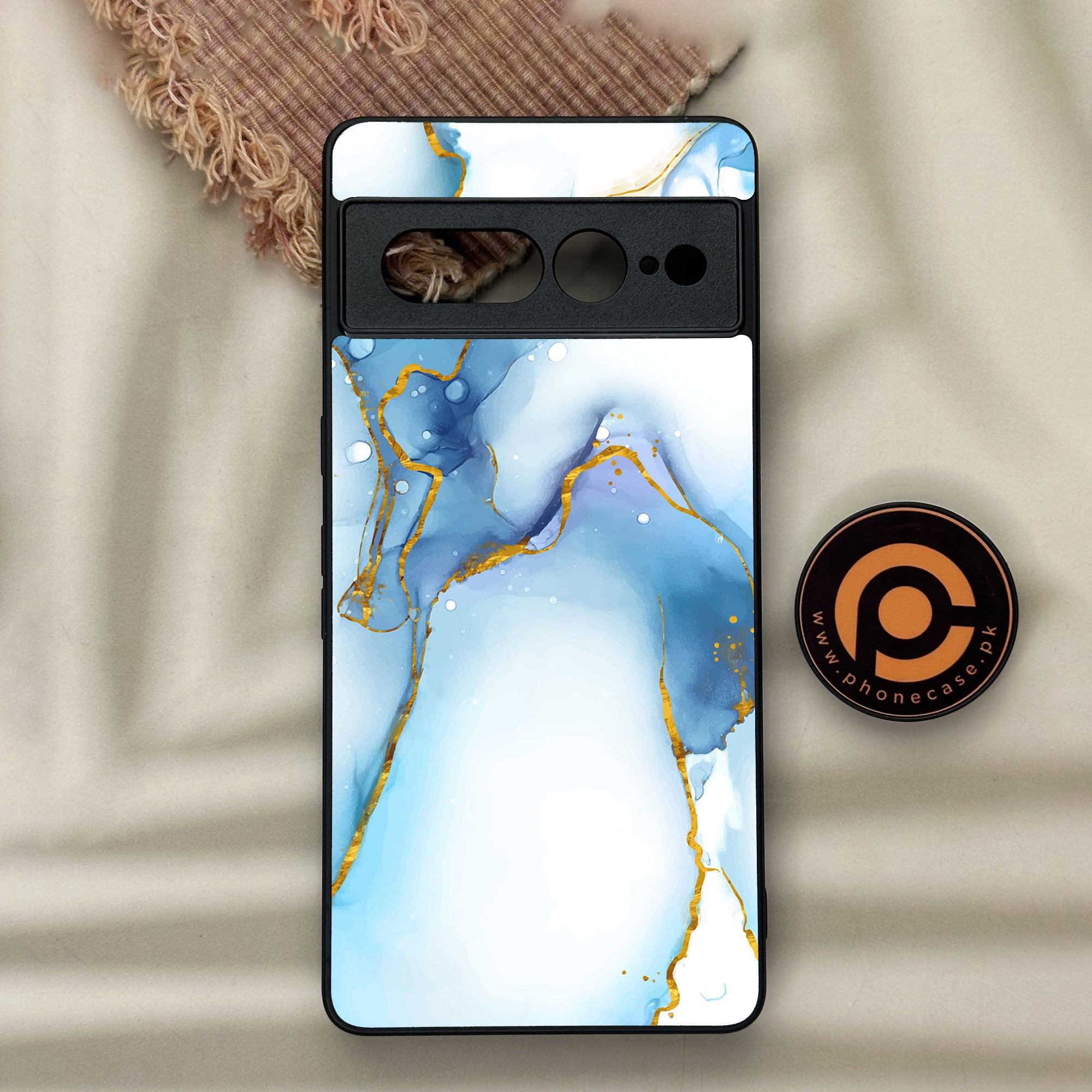 Google Pixel 7 Pro - Blue Marble Series V 2.0 - Premium Metal Printed soft Bumper Shock Proof Case