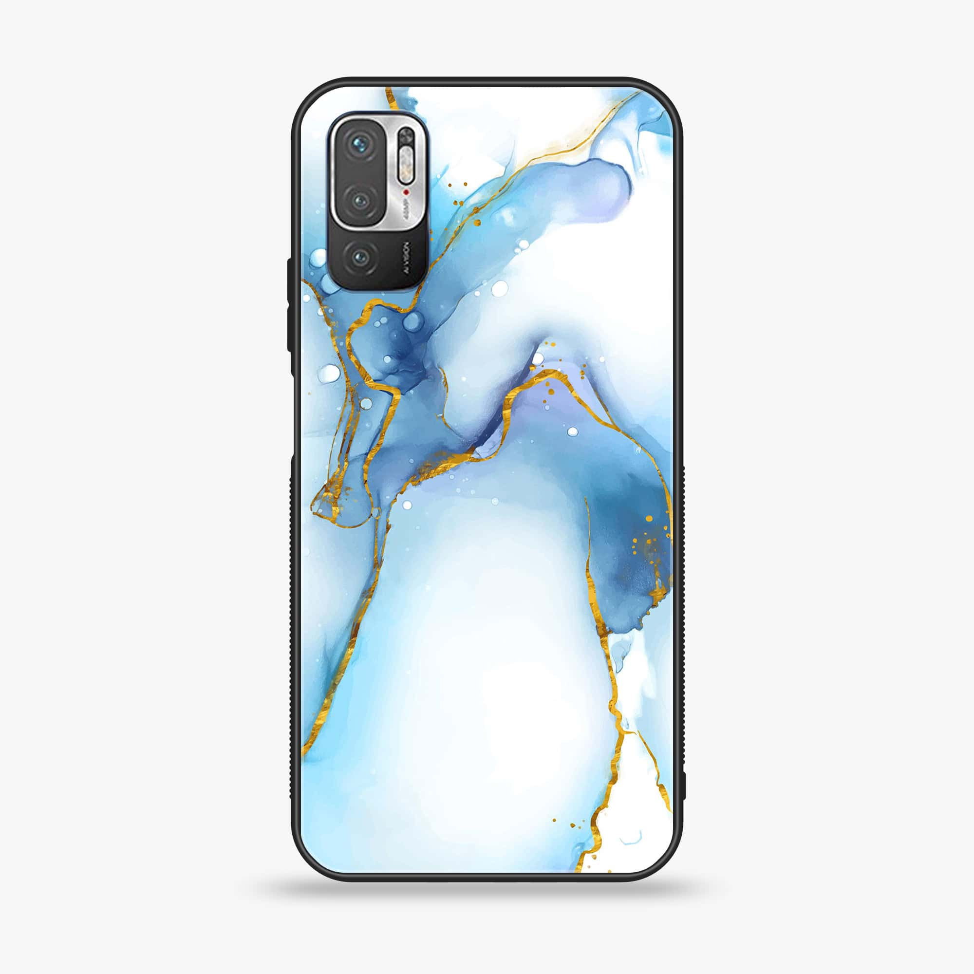 Xiaomi Redmi Note 10 5G - Blue Marble 2.0 Series - Premium Printed Glass soft Bumper shock Proof Case