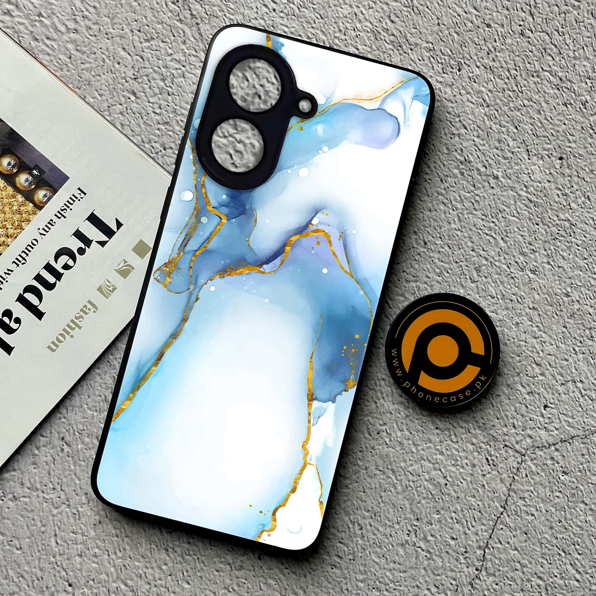 Xiaomi Redmi A5 - Blue Marble 2.0 Series - Premium Metal Printed soft Bumper shock Proof Case