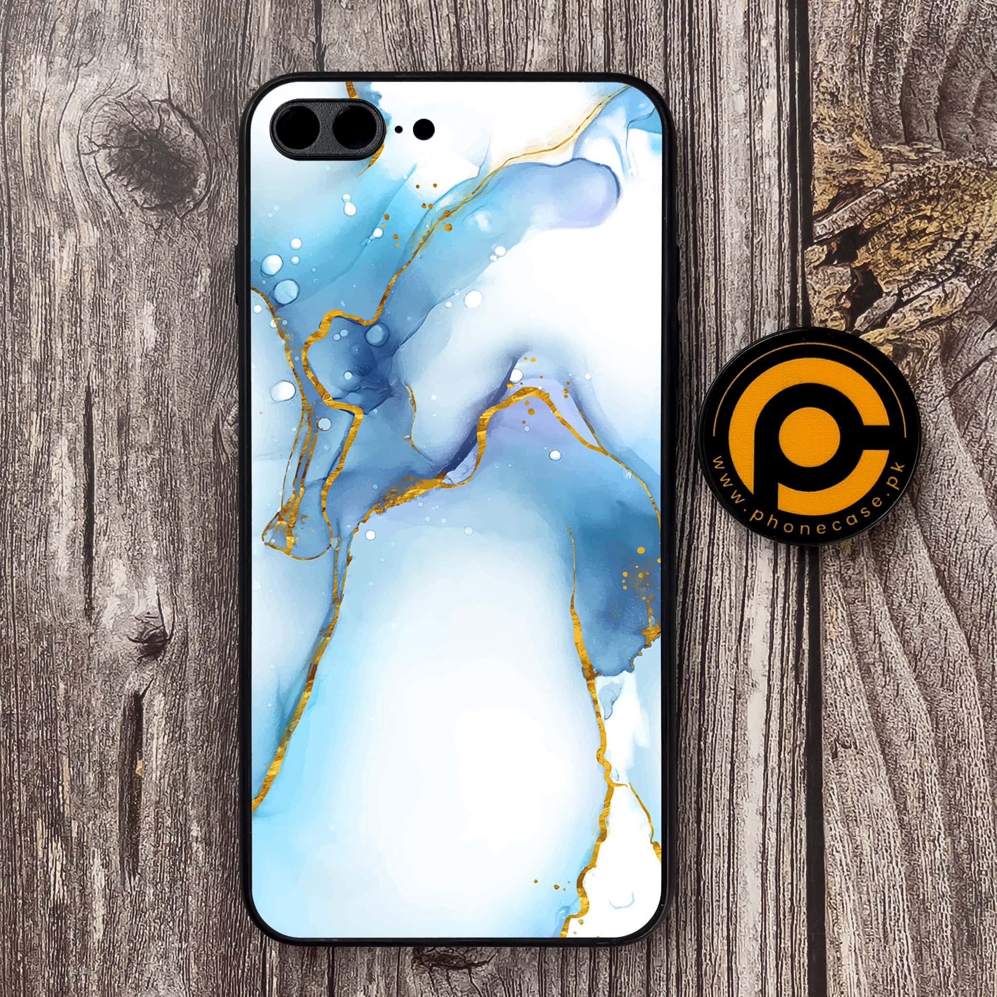 iPhone 7 Plus - Blue Marble Series V 2.0 - Premium Metal Printed soft Bumper shock Proof Case