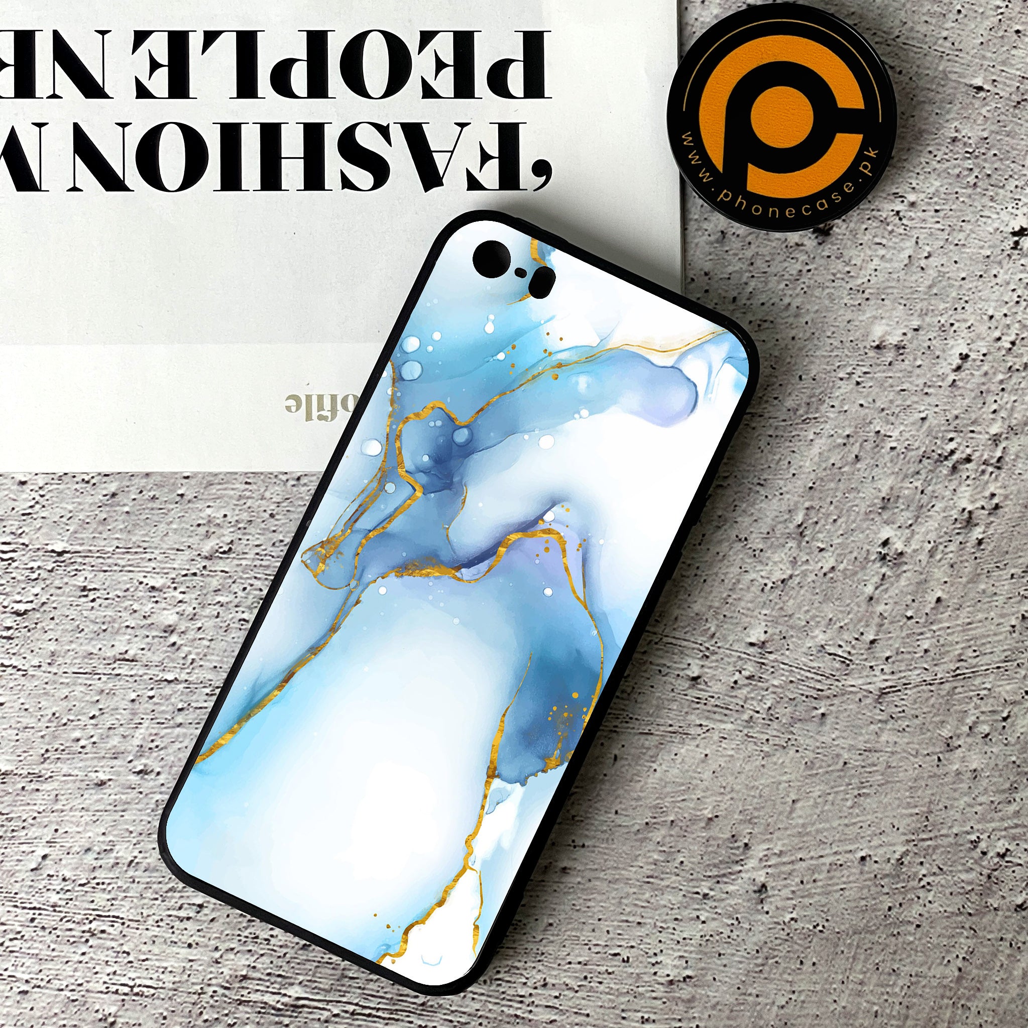 iPhone 5/5c/5s - Blue Marble 2.0 Series - Premium Printed Glass soft Bumper shock Proof Case