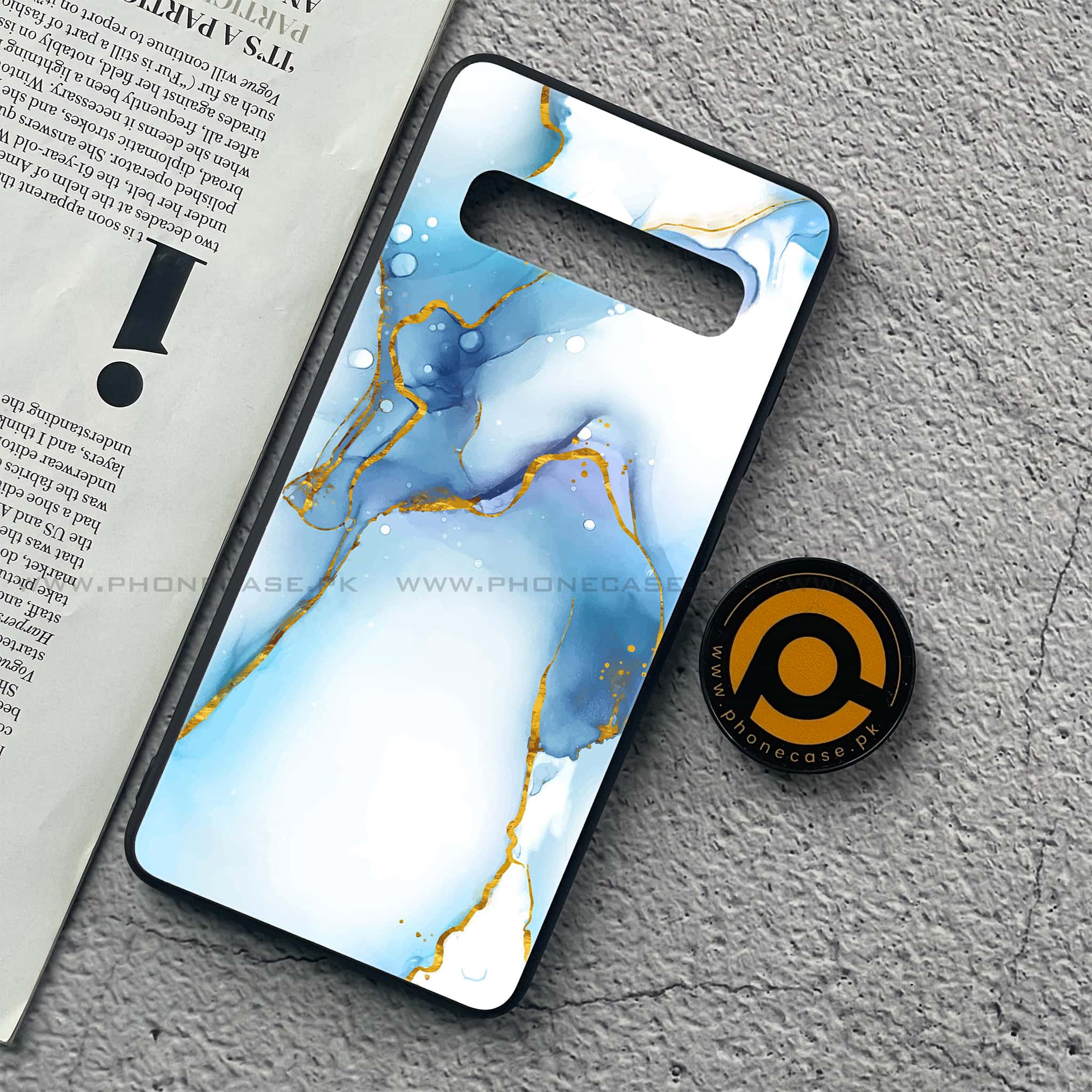 Samsung Galaxy S10 5G - Blue Marble Series V 2.0 - Premium Printed Glass soft Bumper shock Proof Case