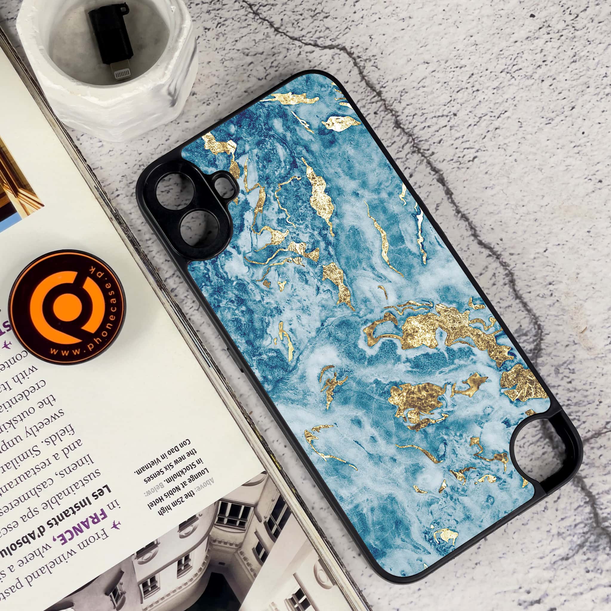 Nothing CMF Phone 1 - Blue Marble 2.0 Series - Premium Metal Printed soft Bumper Shock Proof Case