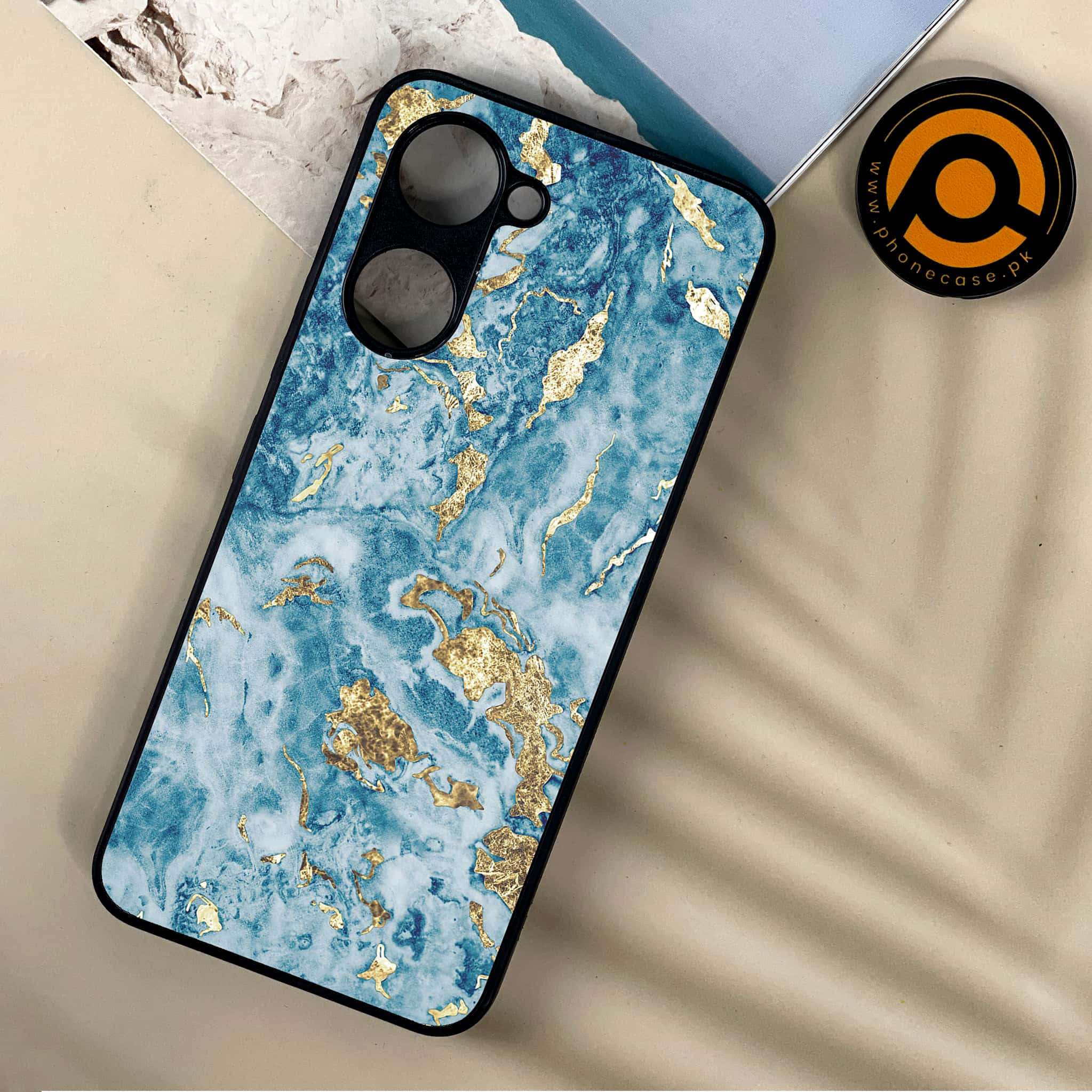 Vivo Y03 - Blue Marble 2.0 Series - Premium Printed Metal soft Bumper shock Proof Case