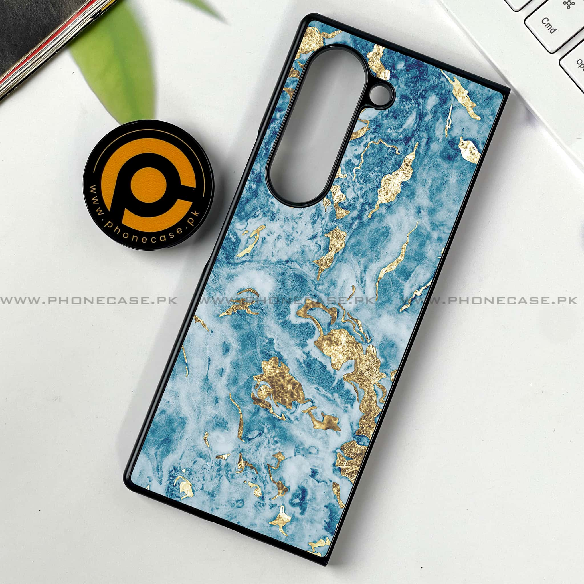 Samsung Galaxy Z Fold 6 - Blue Marble 2.0 Series - Premium Printed Metal soft Bumper shock Proof Case