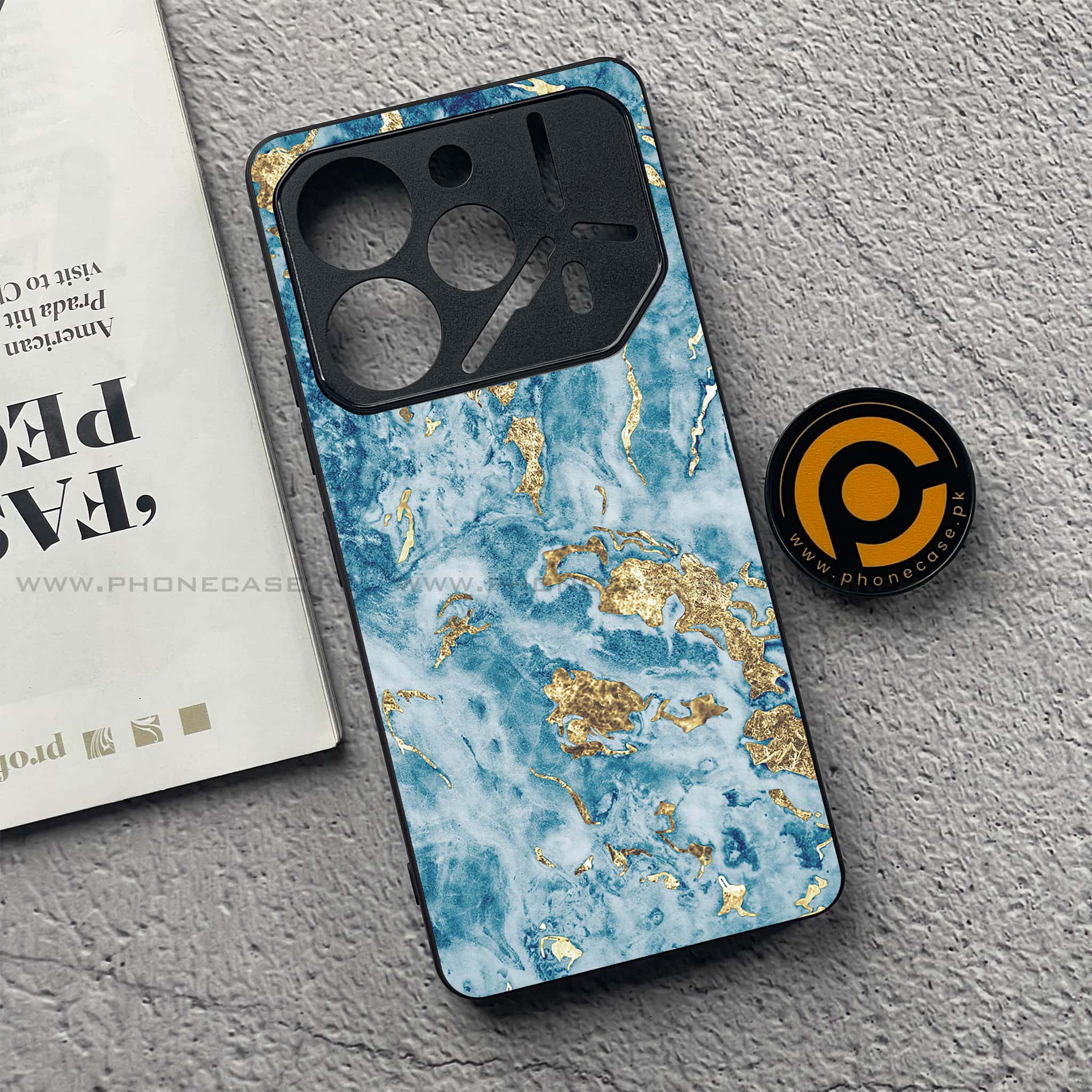 Tecno Pova 6 Pro - Blue Marble 2.0 Series - Premium Printed Glass soft Bumper shock Proof Case