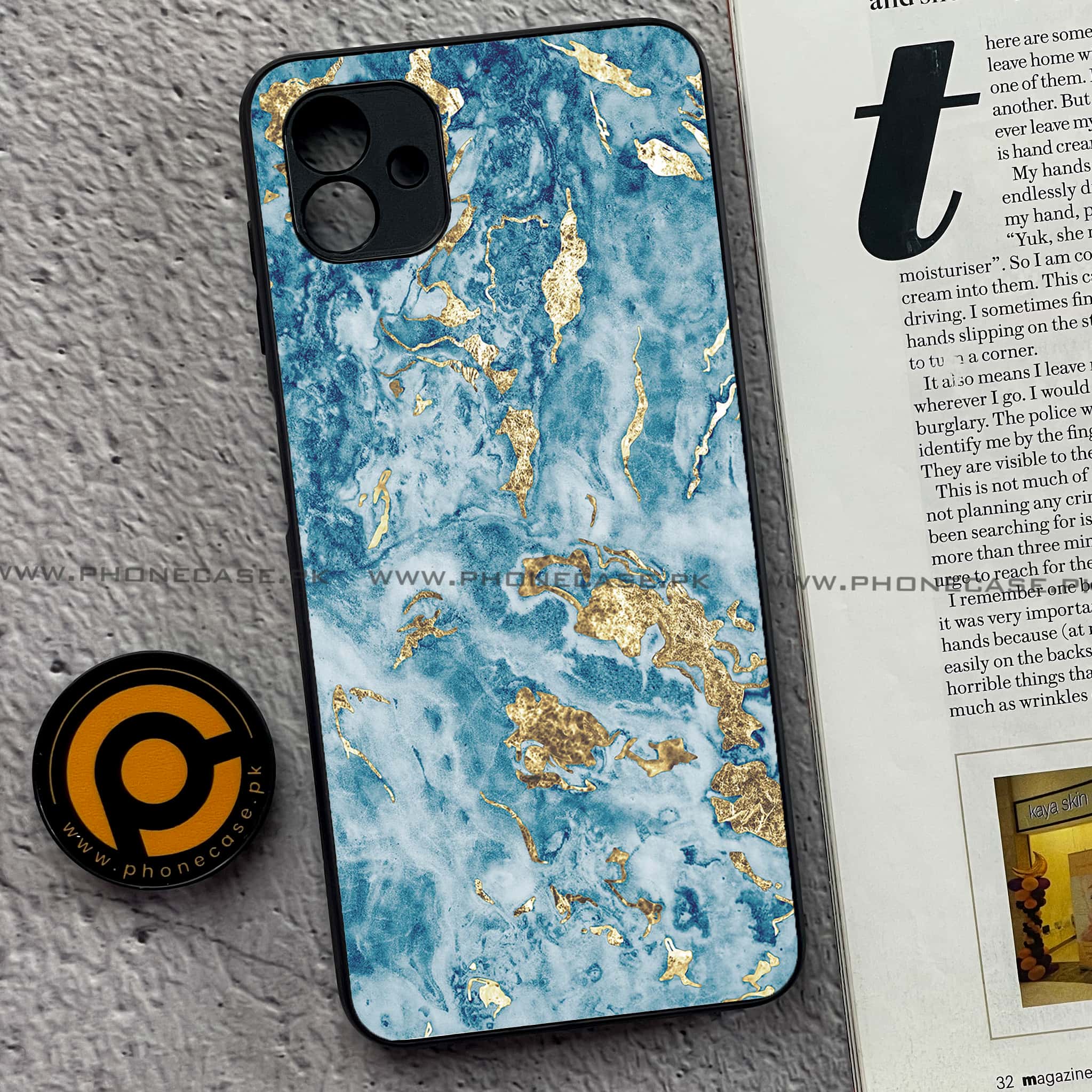 Samsung Galaxy A04 - Blue Marble V 2.0 Series - Premium Printed Metal soft Bumper shock Proof Case