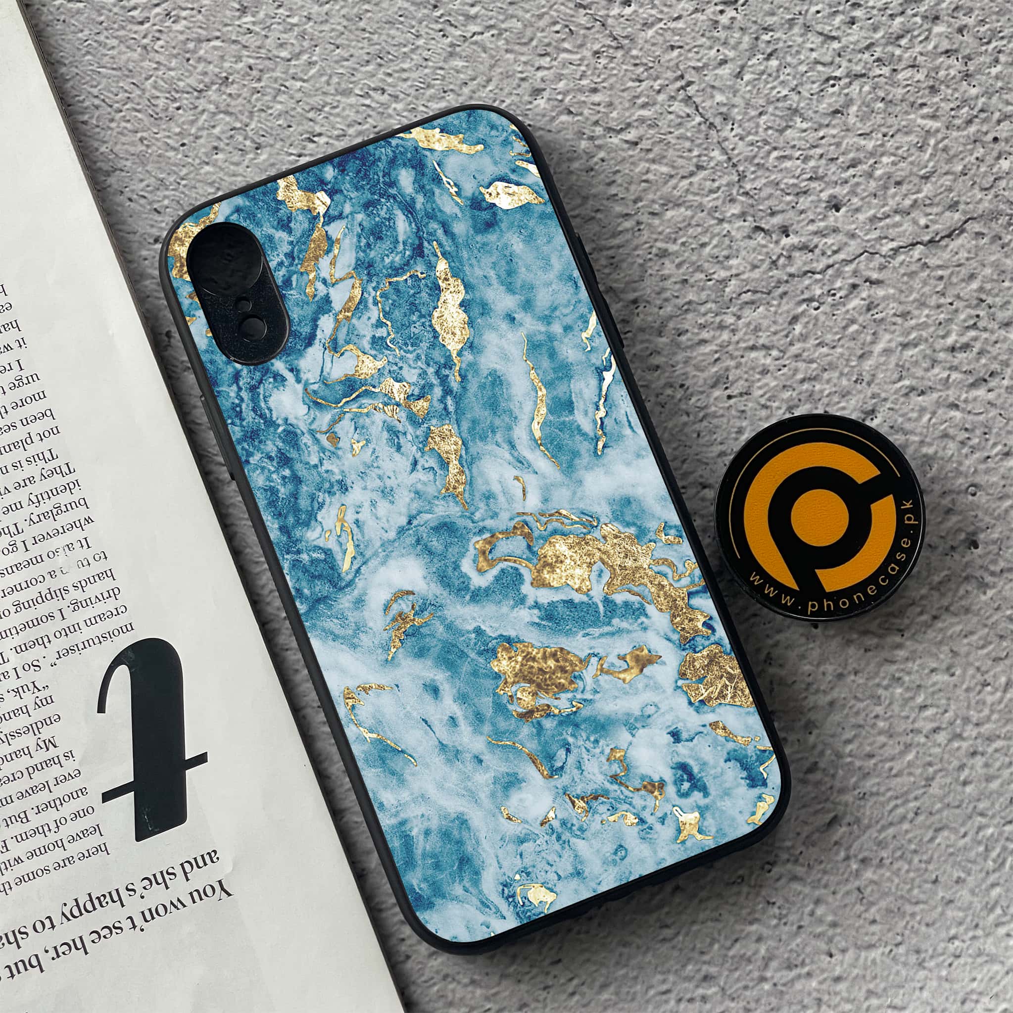 iPhone XR - Blue Marble Series V 2.0 - Premium Metal Printed soft Bumper shock Proof Case