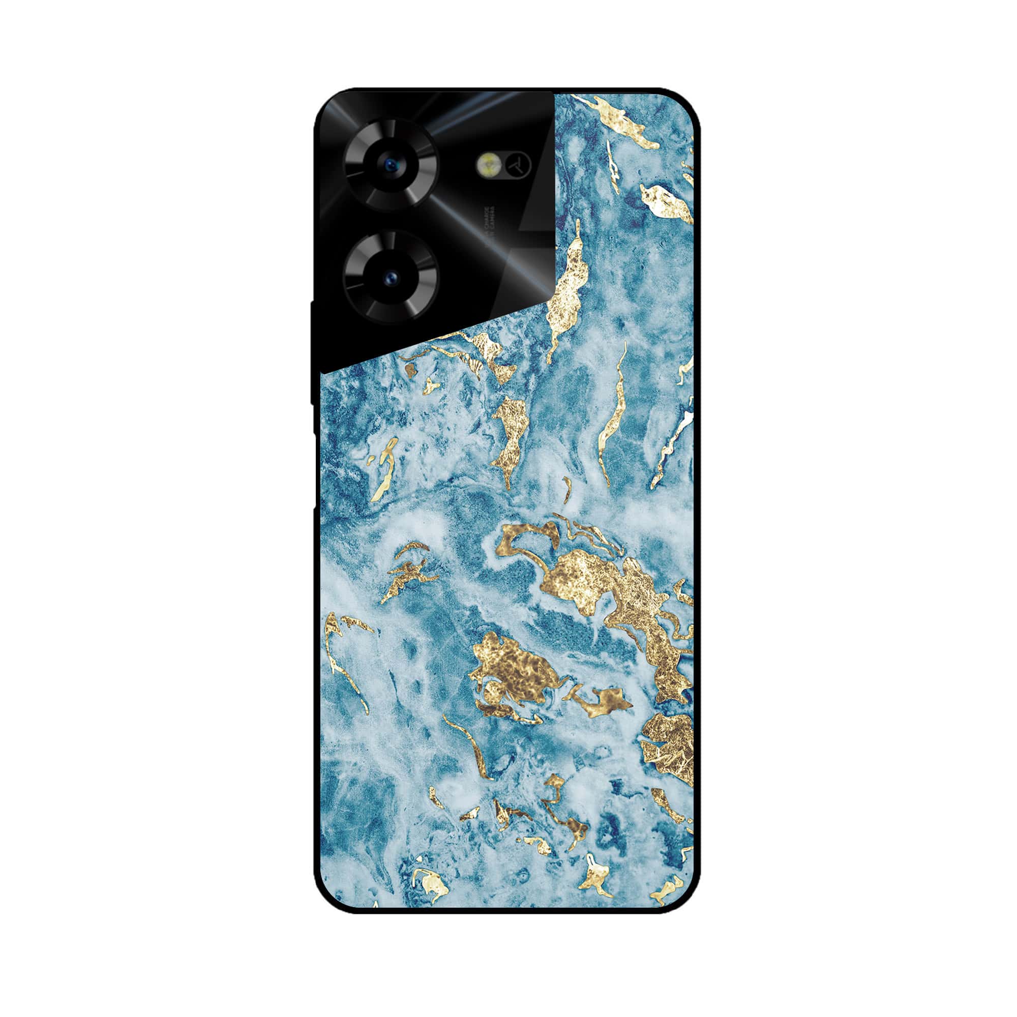 Tecno Pova 5 Pro - Blue Marble 2.0 Series - Premium Printed Glass soft Bumper shock Proof Case