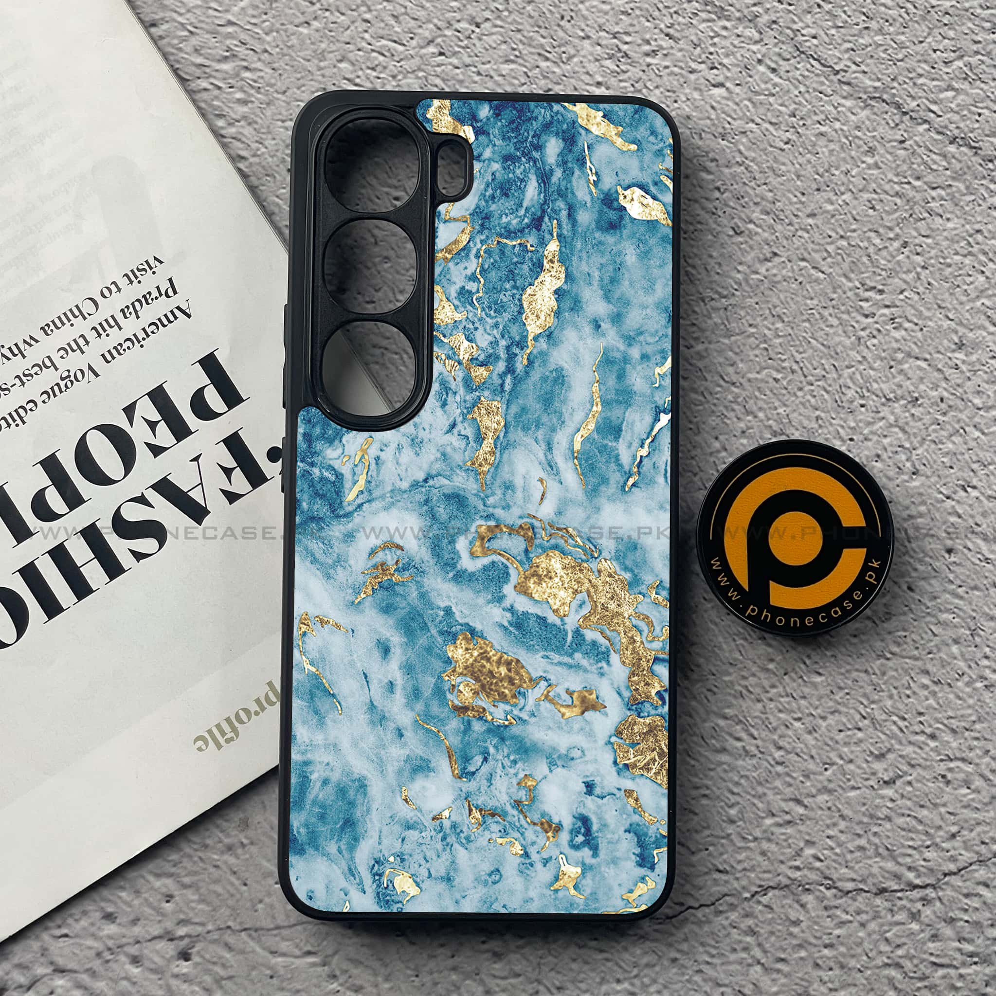 Vivo V40 Lite (IDN) - Blue Marble 2.0 Series - Premium Metal Printed soft Bumper Shock Proof Case