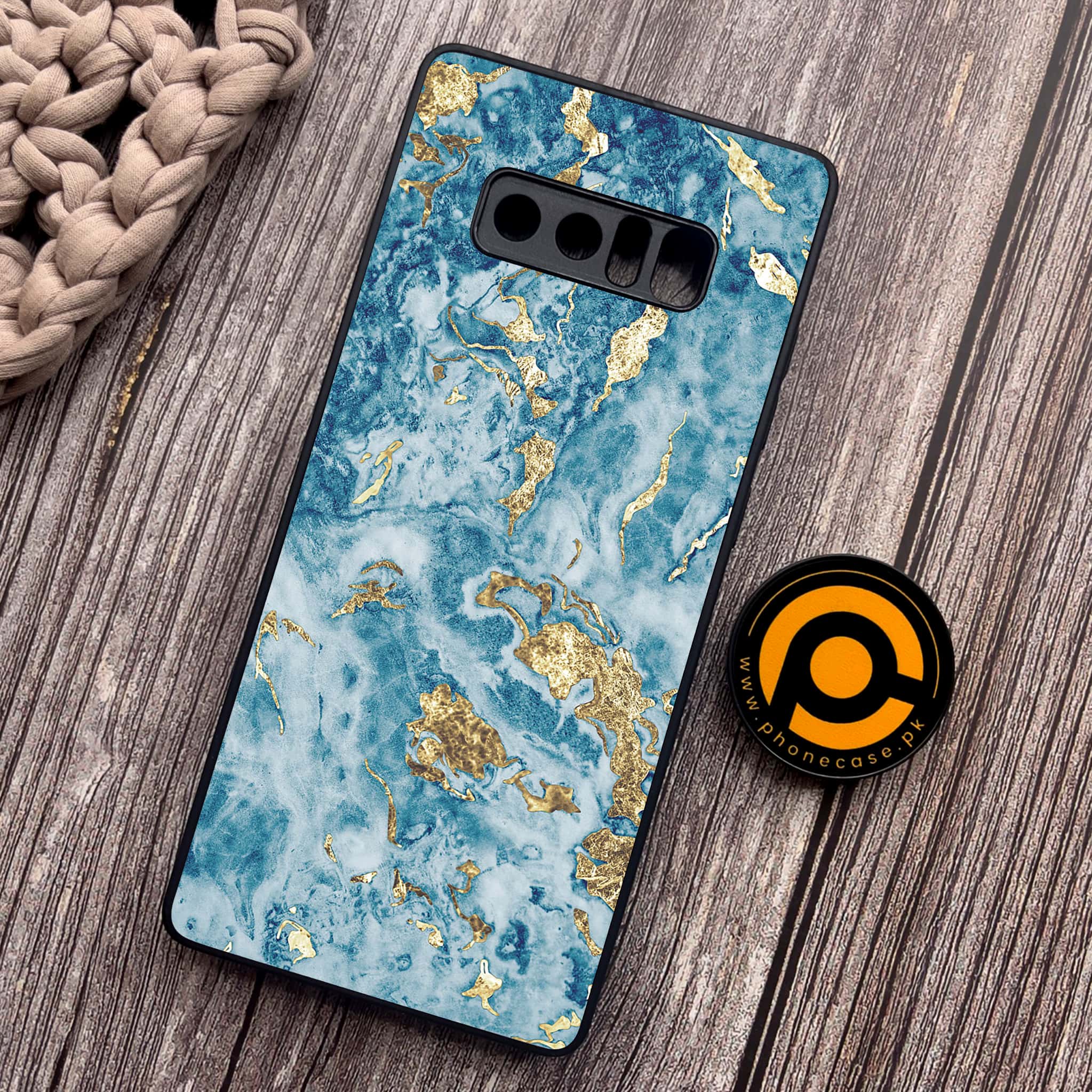 Samsung Galaxy Note 8 - Blue Marble 2.0 Series - Premium Metal Printed soft Bumper shock Proof Case