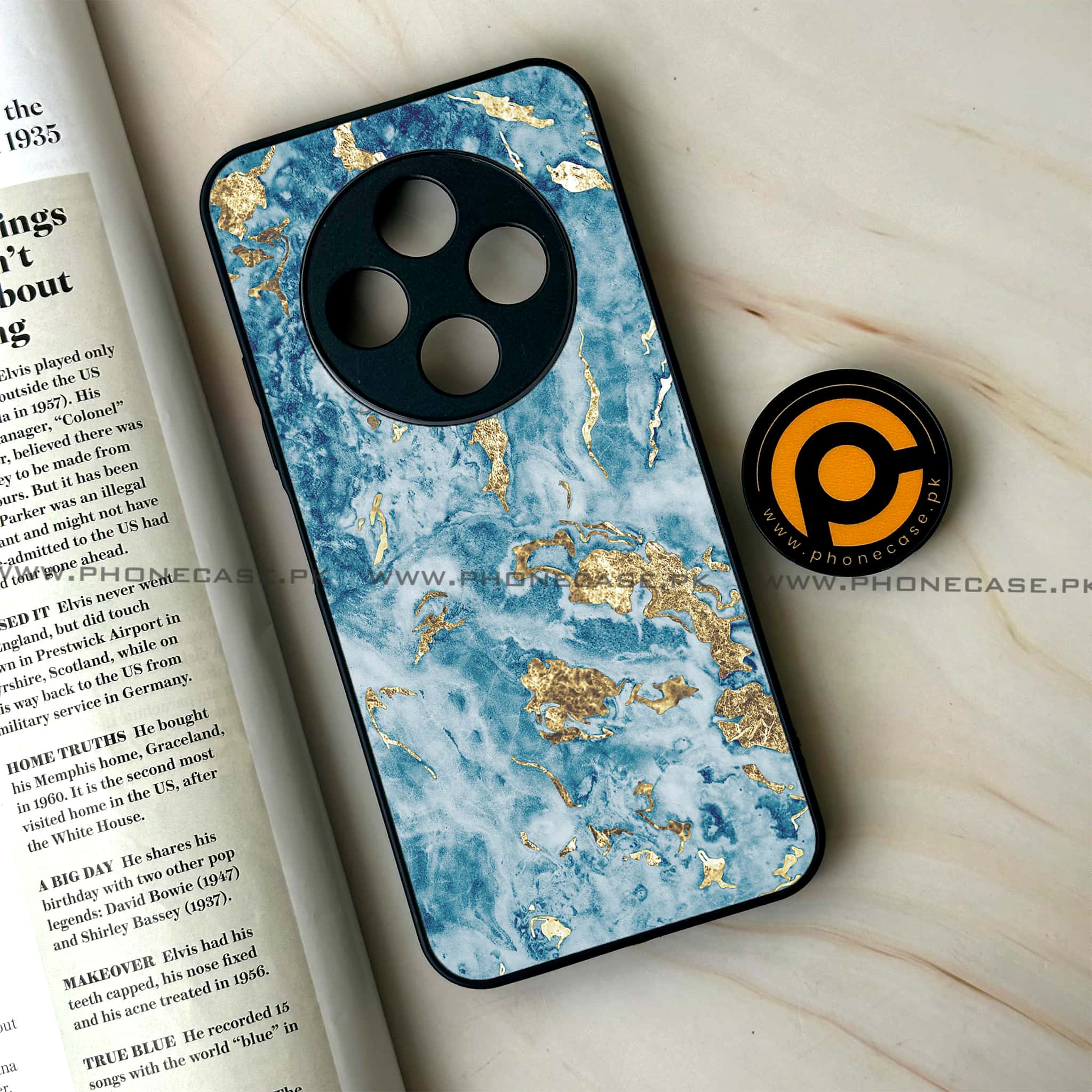 Oppo F27 Pro - Blue Marble 2.0 Series - Premium Metal Printed soft Bumper Shock Proof Case