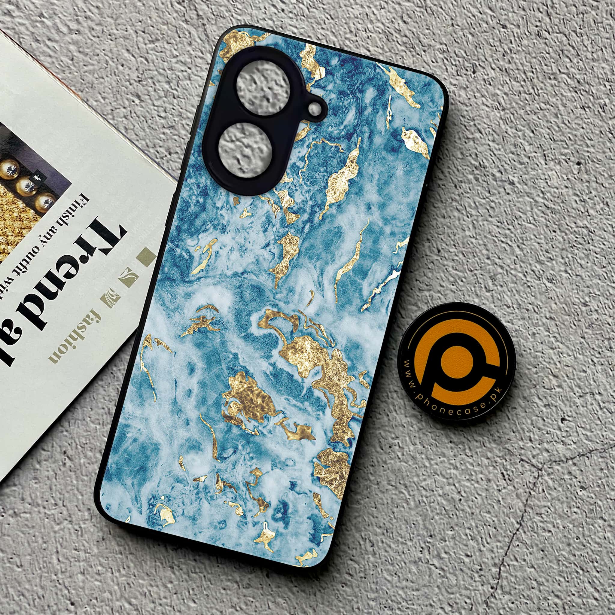Xiaomi Redmi A5 - Blue Marble 2.0 Series - Premium Metal Printed soft Bumper shock Proof Case