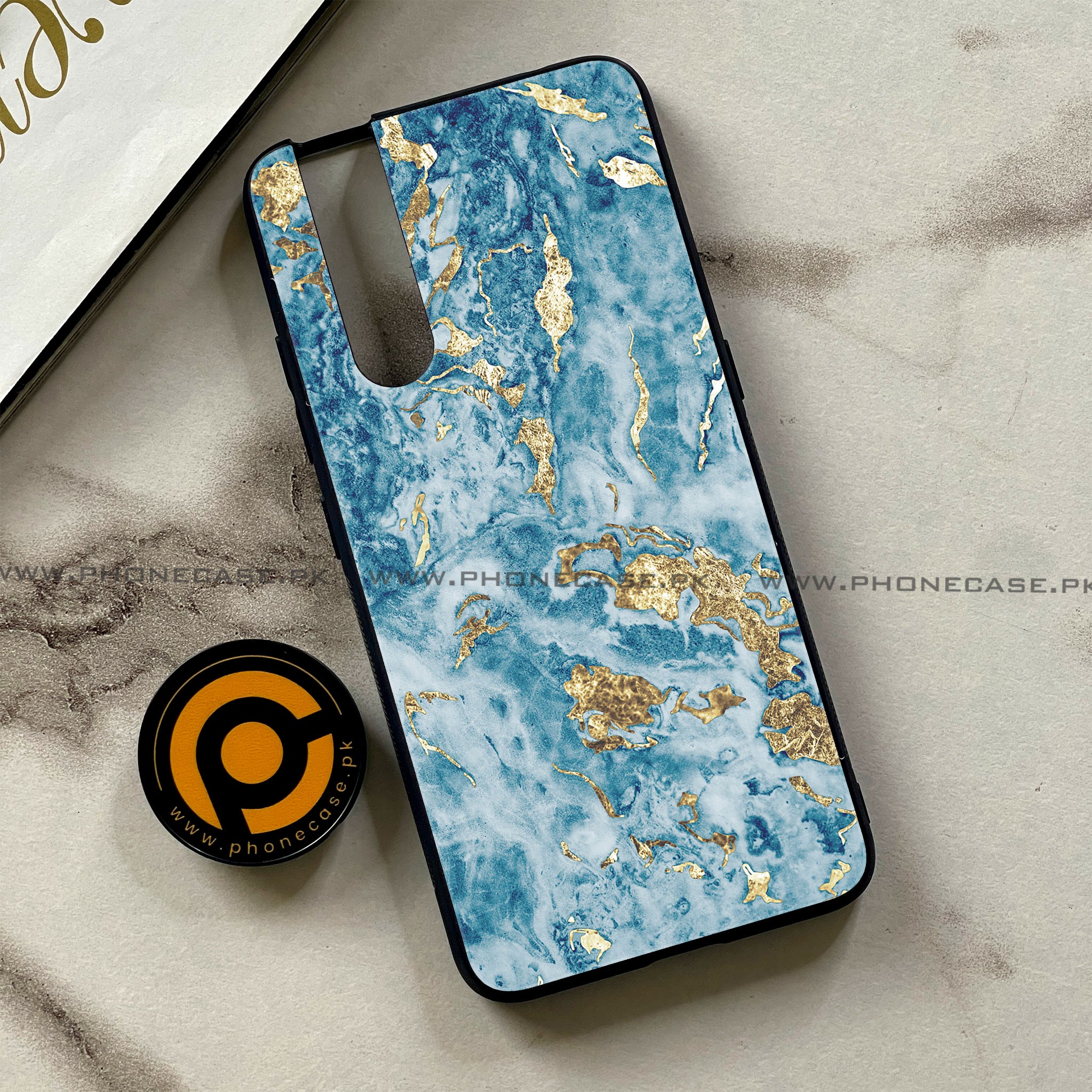 Vivo V15 Pro - Blue Marble 2.0 Series - Premium Printed Glass soft Bumper shock Proof Case