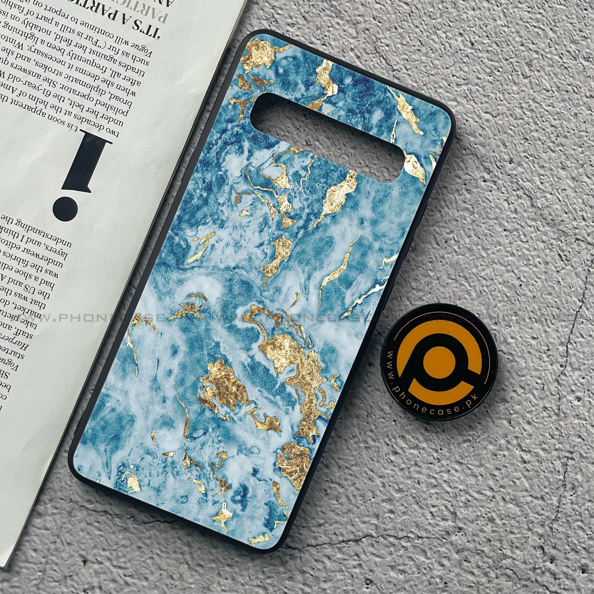 Samsung Galaxy S10 5G - Blue Marble Series V 2.0 - Premium Printed Glass soft Bumper shock Proof Case