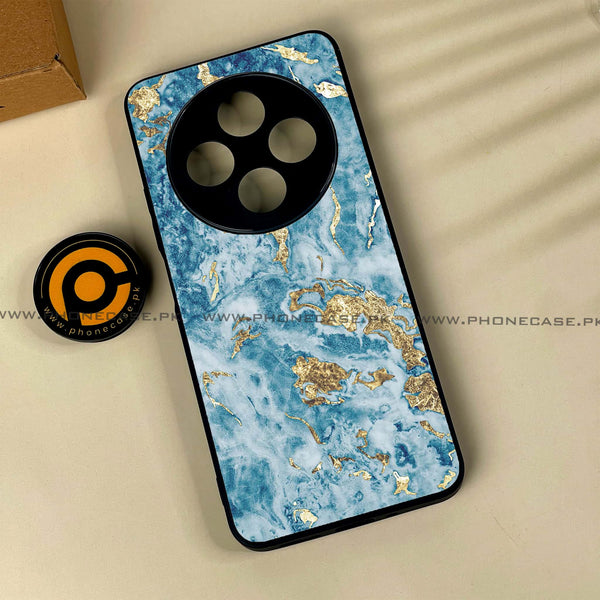 Redmi 14C / Poco C75 4G - Blue Marble 2.0 Design 7- Premium Printed Glass soft Bumper shock Proof Case CS-27187