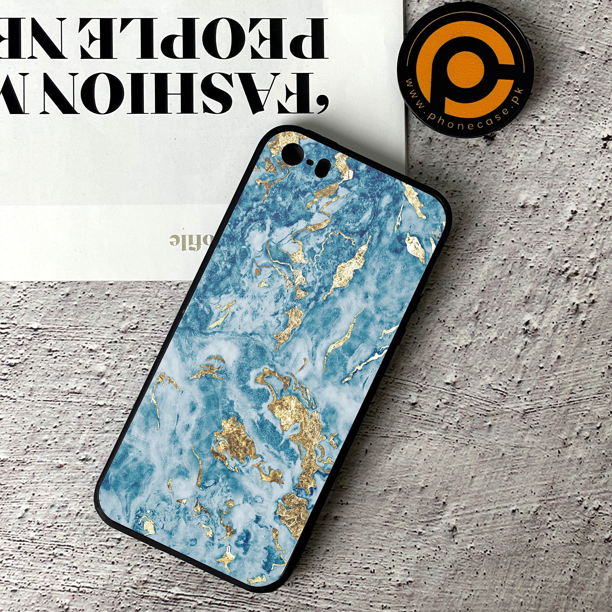 iPhone 5/5c/5s - Blue Marble 2.0 Series - Premium Printed Glass soft Bumper shock Proof Case