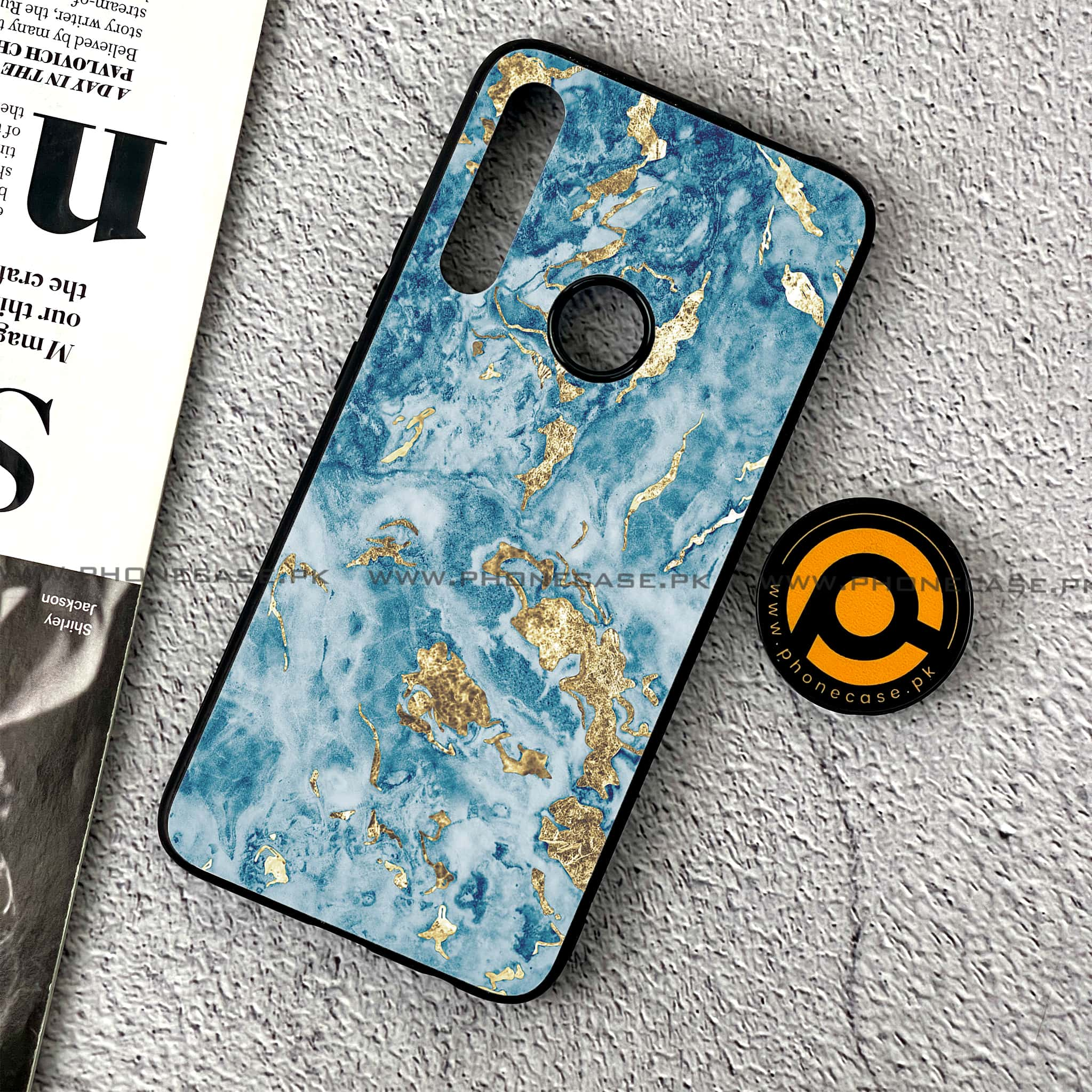 Huawei Y9 Prime (2019) - Blue Marble Series V 2.0 - Premium Printed Glass soft Bumper shock Proof Case