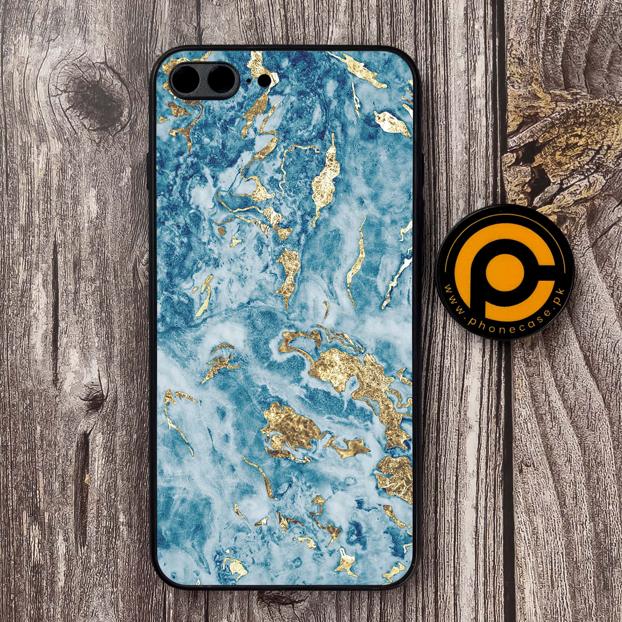 iPhone 7 Plus - Blue Marble Series V 2.0 - Premium Metal Printed soft Bumper shock Proof Case