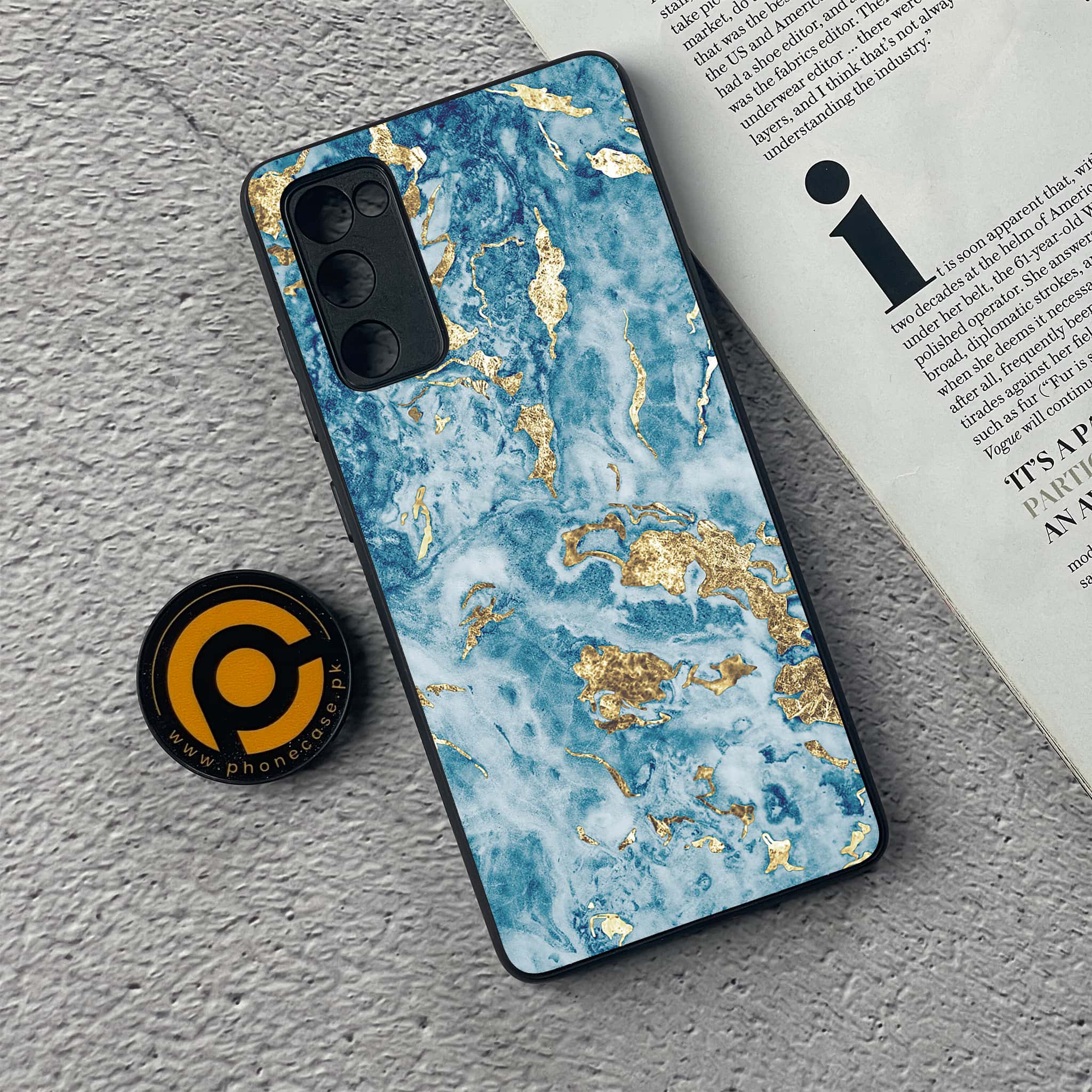 Samsung Galaxy S20 FE Blue Marble Series V 2.0 Premium Printed Glass soft Bumper shock Proof Case
