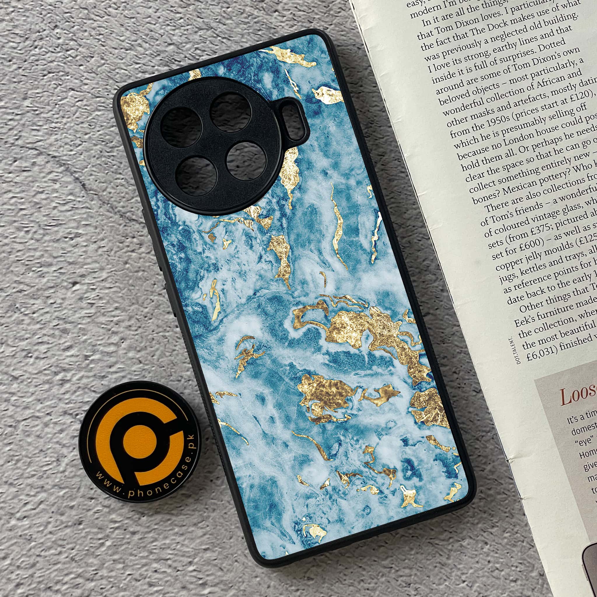 Tecno Spark 20 pro plus - Blue Marble 2.0 Series - Premium Printed Glass soft Bumper shock Proof Case
