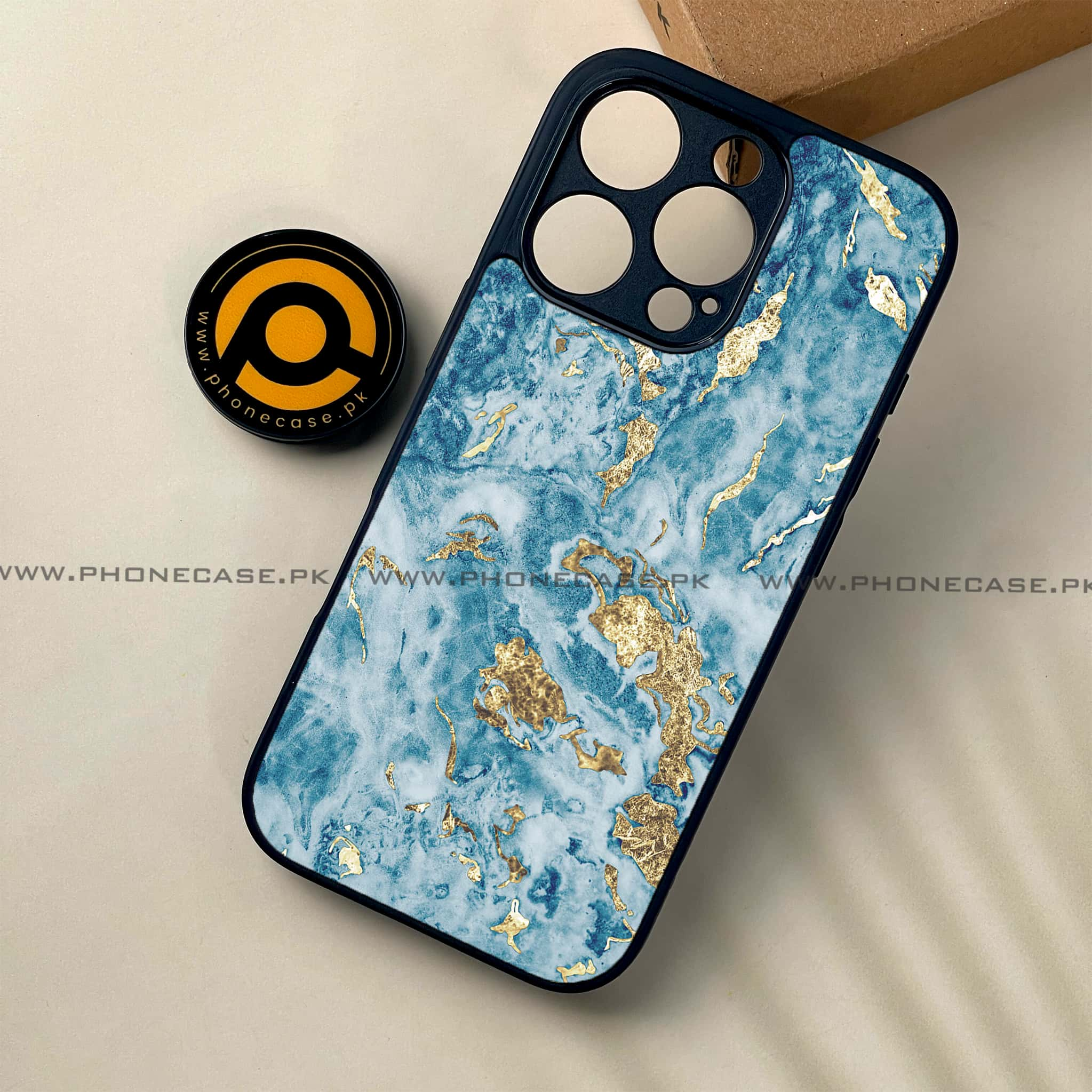 iPhone 16 Pro - Blue Marble 2.0 Series - Premium Printed Glass soft Bumper shock Proof Case