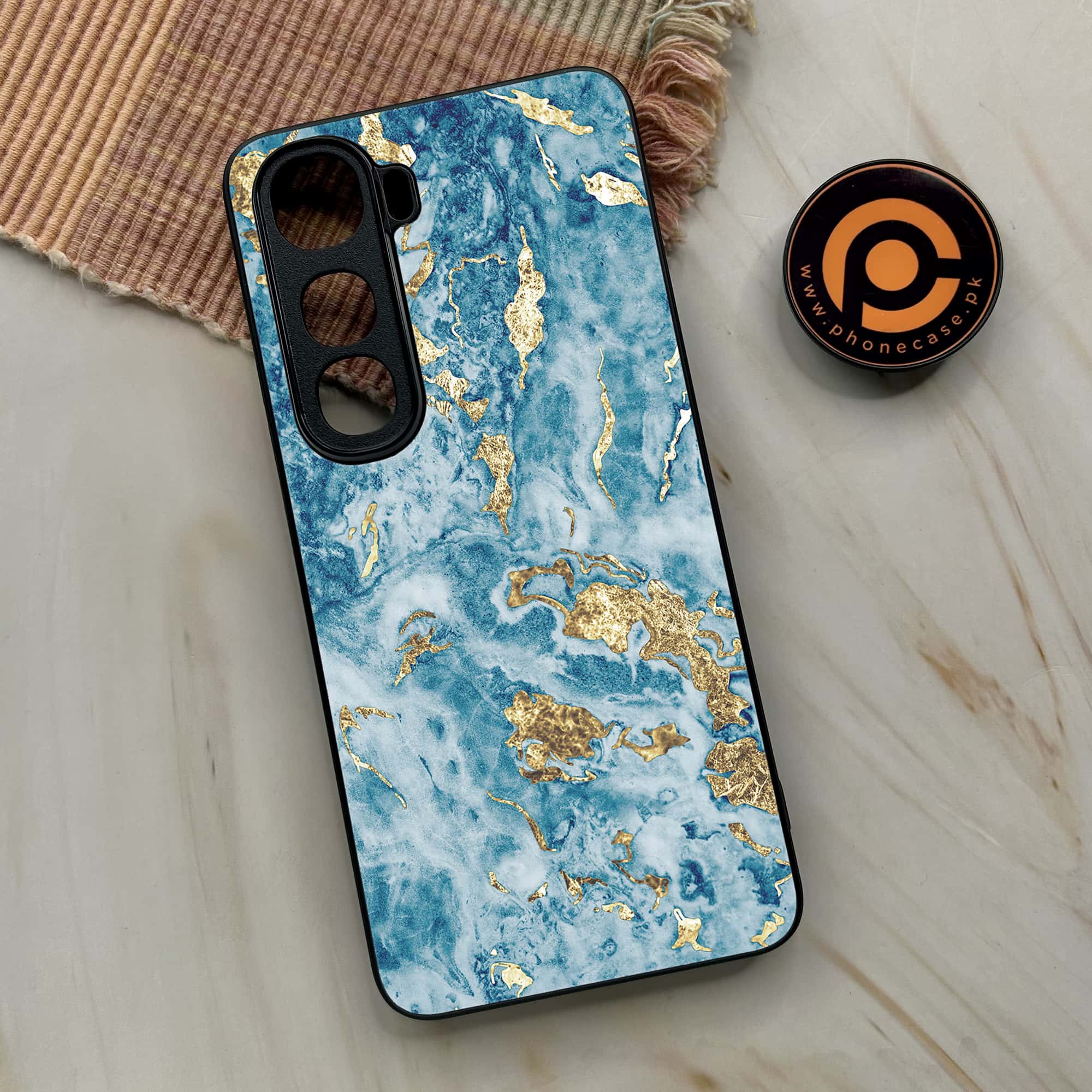 Vivo Y400 - Blue Marble 2.0 Series - Premium Metal Printed soft Bumper shock Proof Case