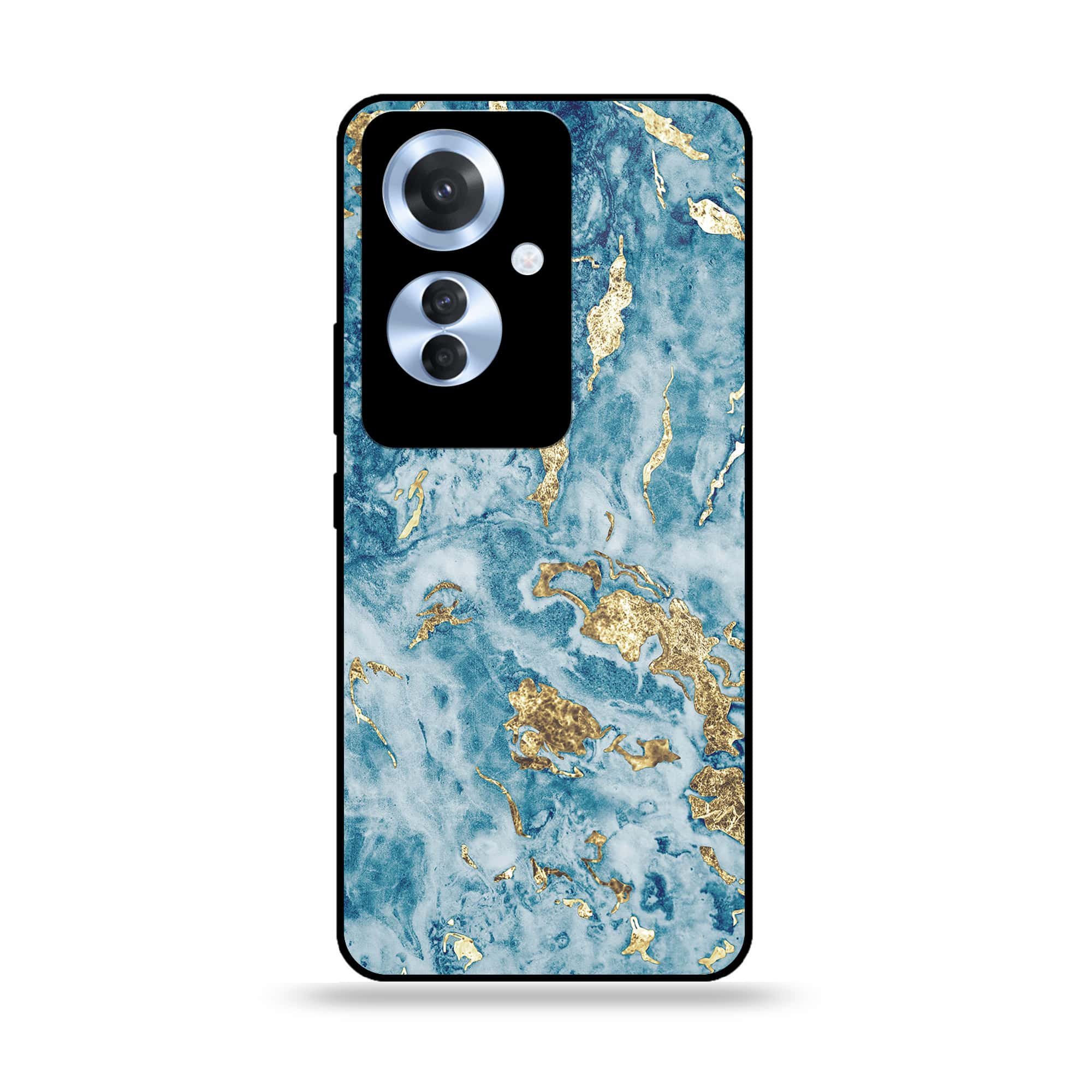 Oppo F25 Pro - Blue Marble 2.0 Series - Premium Printed Glass soft Bumper shock Proof Case