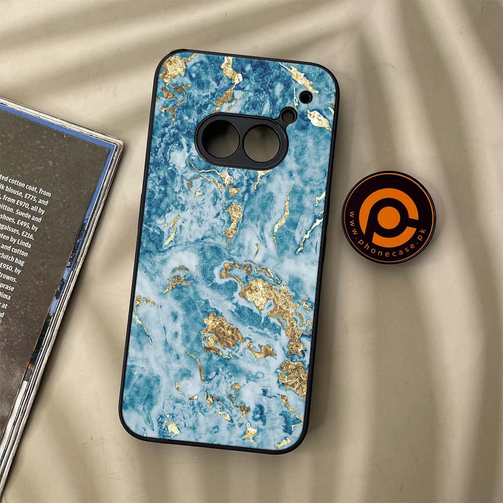 Nothing Phone (2a) - Blue Marble 2.0 Series - Premium Metal Printed soft Bumper Shock Proof Case