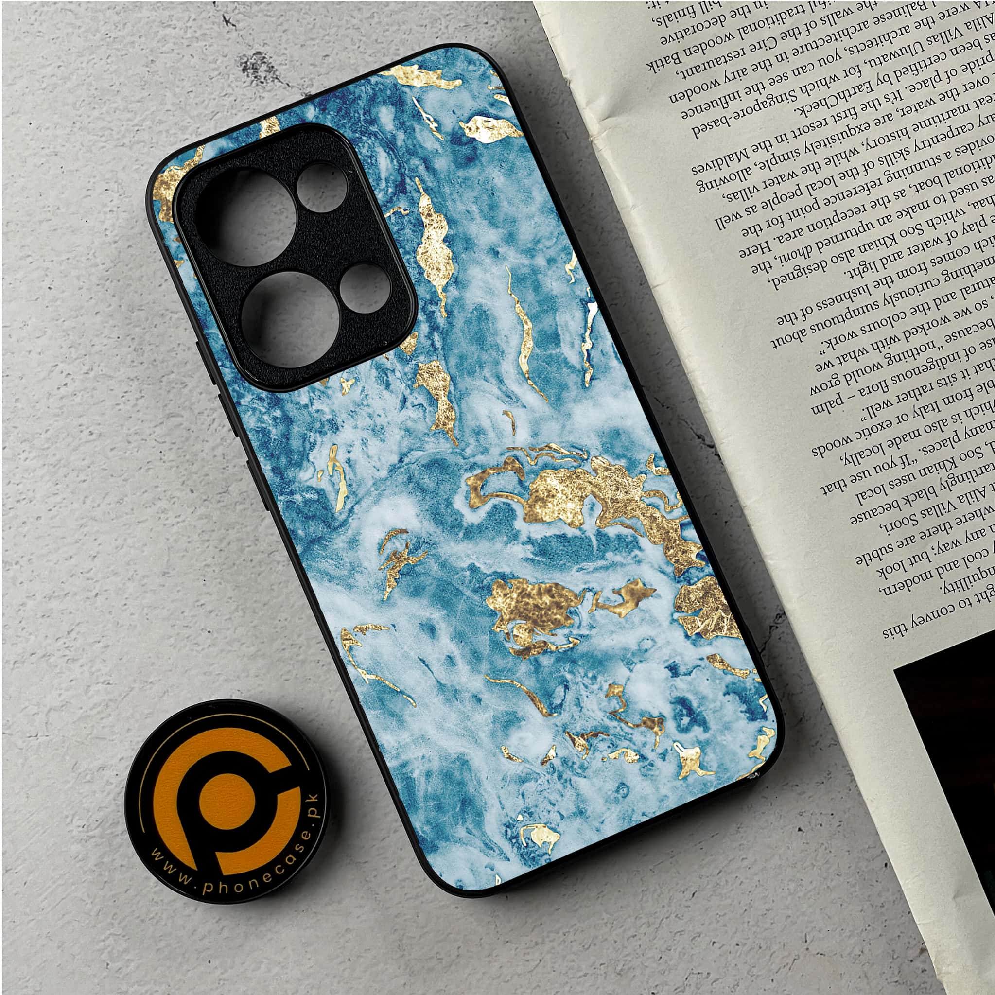 Oppo Reno 13 - Blue Marble 2.0 Series - Premium Metal Printed Soft Bumper Shockproof Case