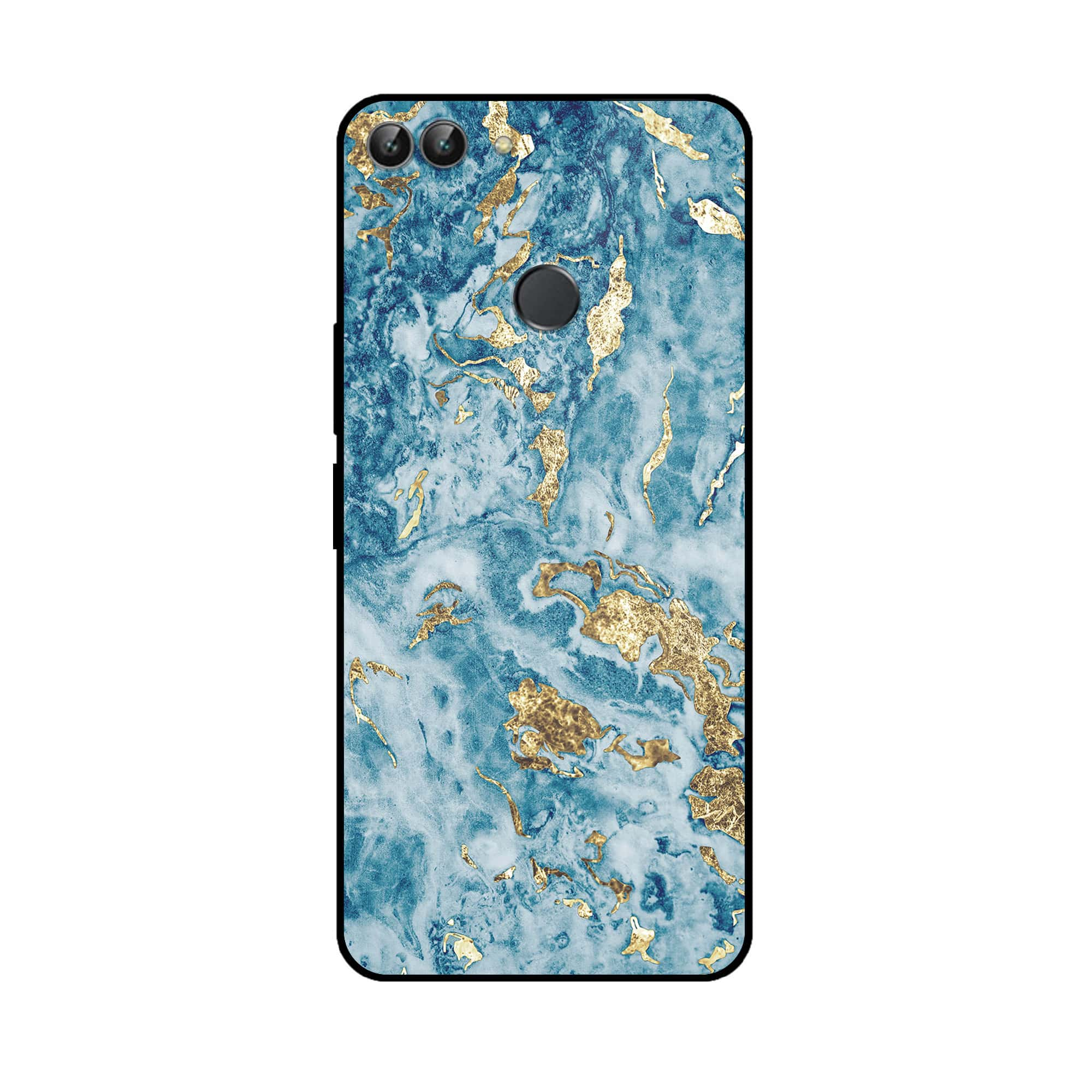 Huawei P Smart - Blue Marble 2.0 Series - Premium Printed Glass soft Bumper shock Proof Case