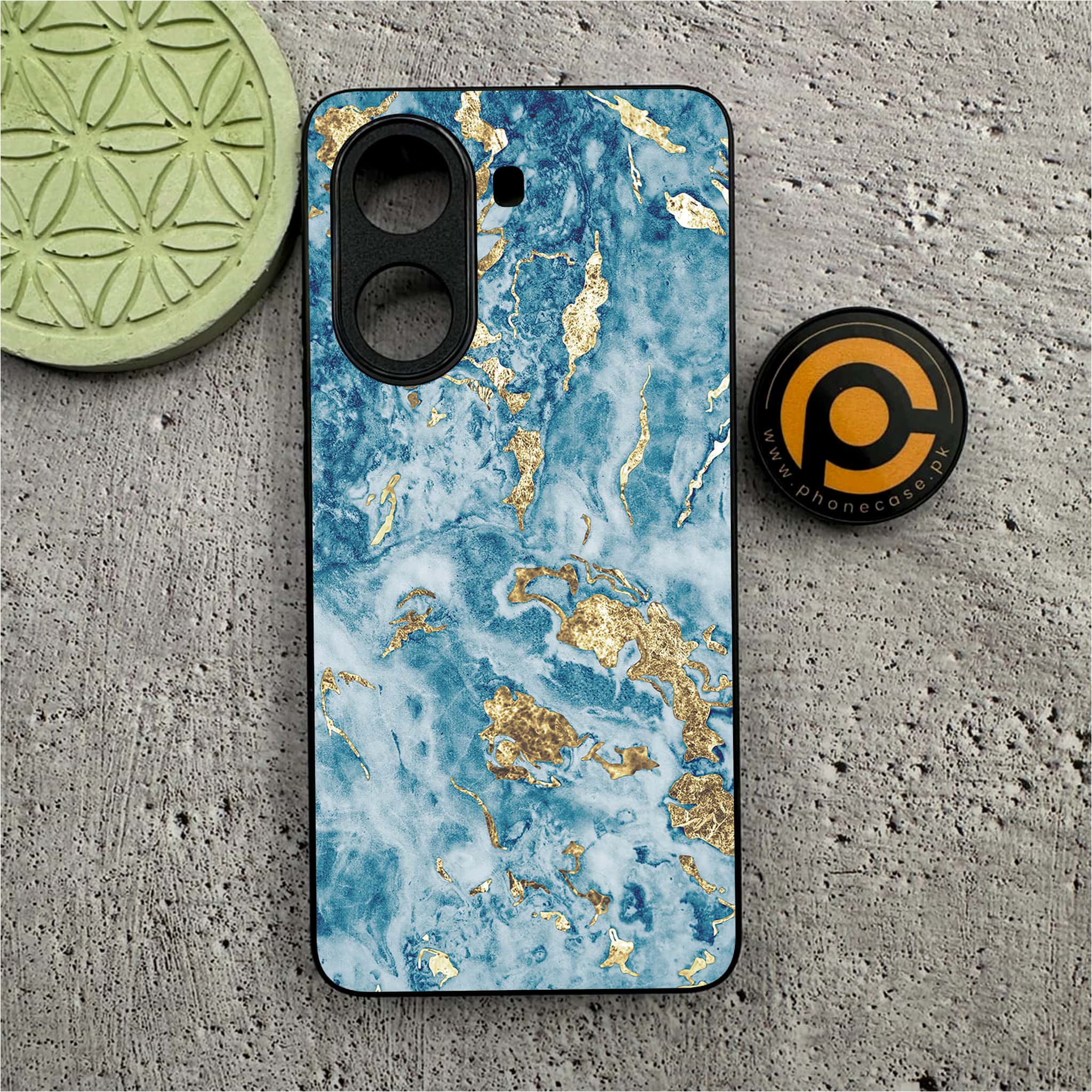 Xiaomi Redmi Turbo 4 - Blue Marble 2.0 Series - Premium Metal Printed soft Bumper shock Proof Case
