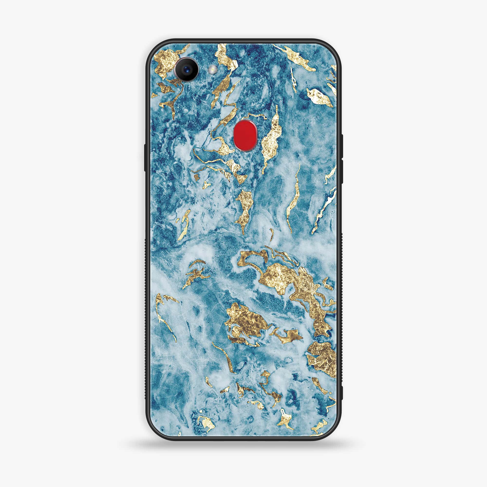 Oppo F7 - Blue Marble 2.0 Series - Premium Printed Glass soft Bumper shock Proof Case
