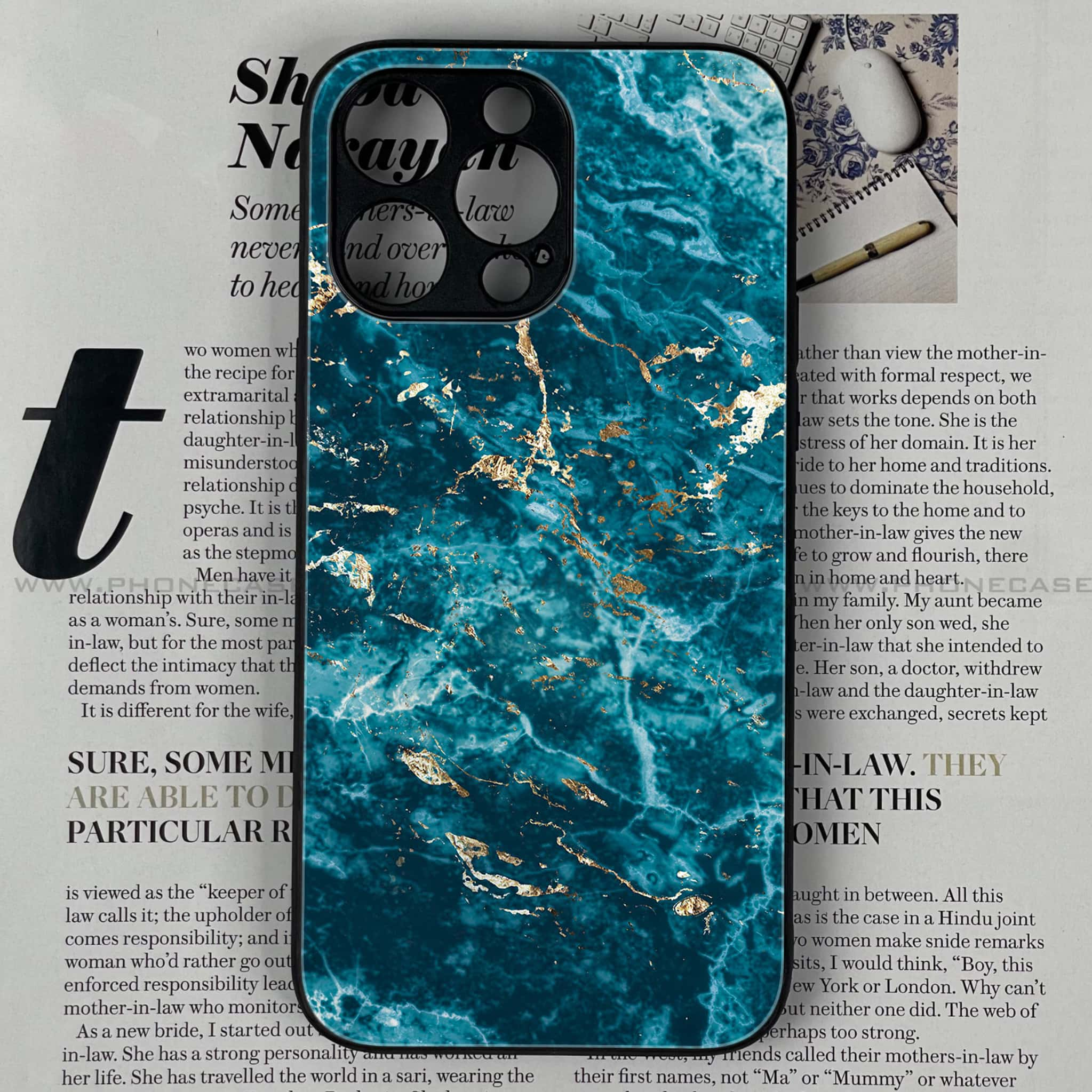 iPhone 12 Pro Max - Blue Marble V 2.0 Series - Premium Printed Glass soft Bumper shock Proof Case