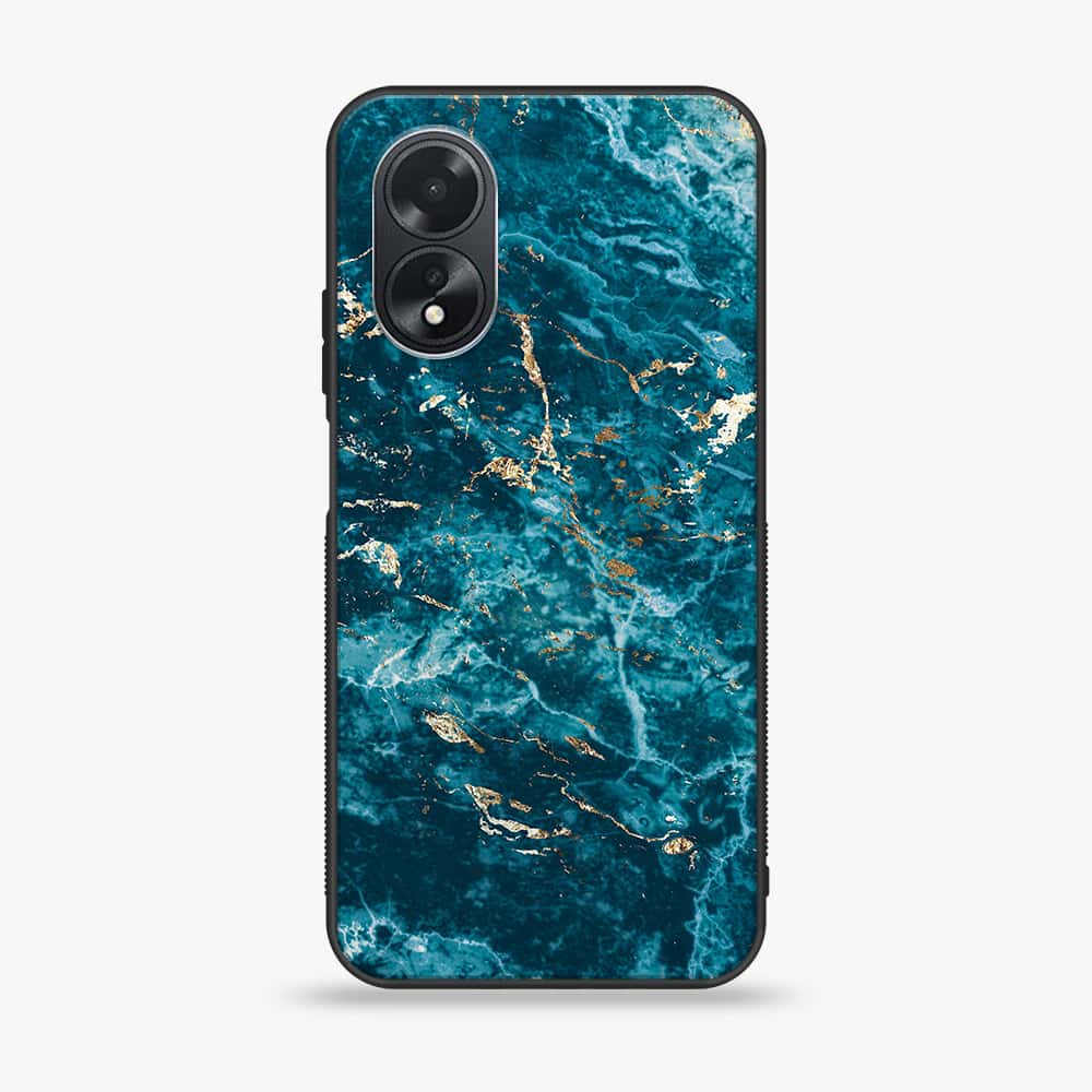 Oppo A18 4G - Blue Marble 2.0 Series - Premium Printed Glass soft Bumper shock Proof Case