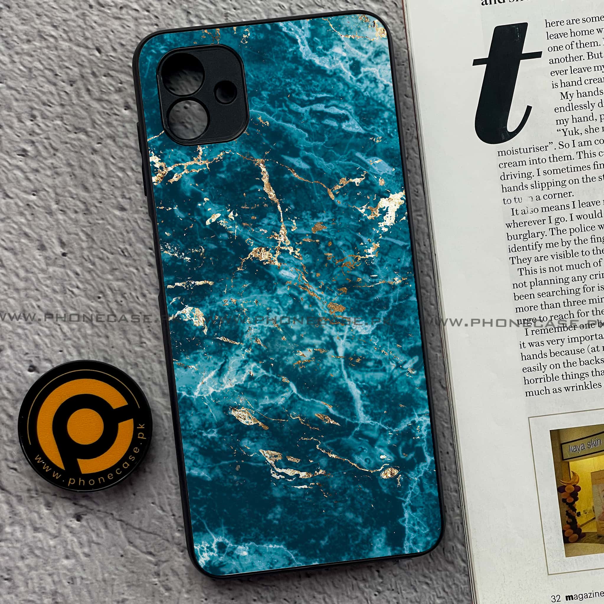 Samsung Galaxy A04 - Blue Marble V 2.0 Series - Premium Printed Metal soft Bumper shock Proof Case