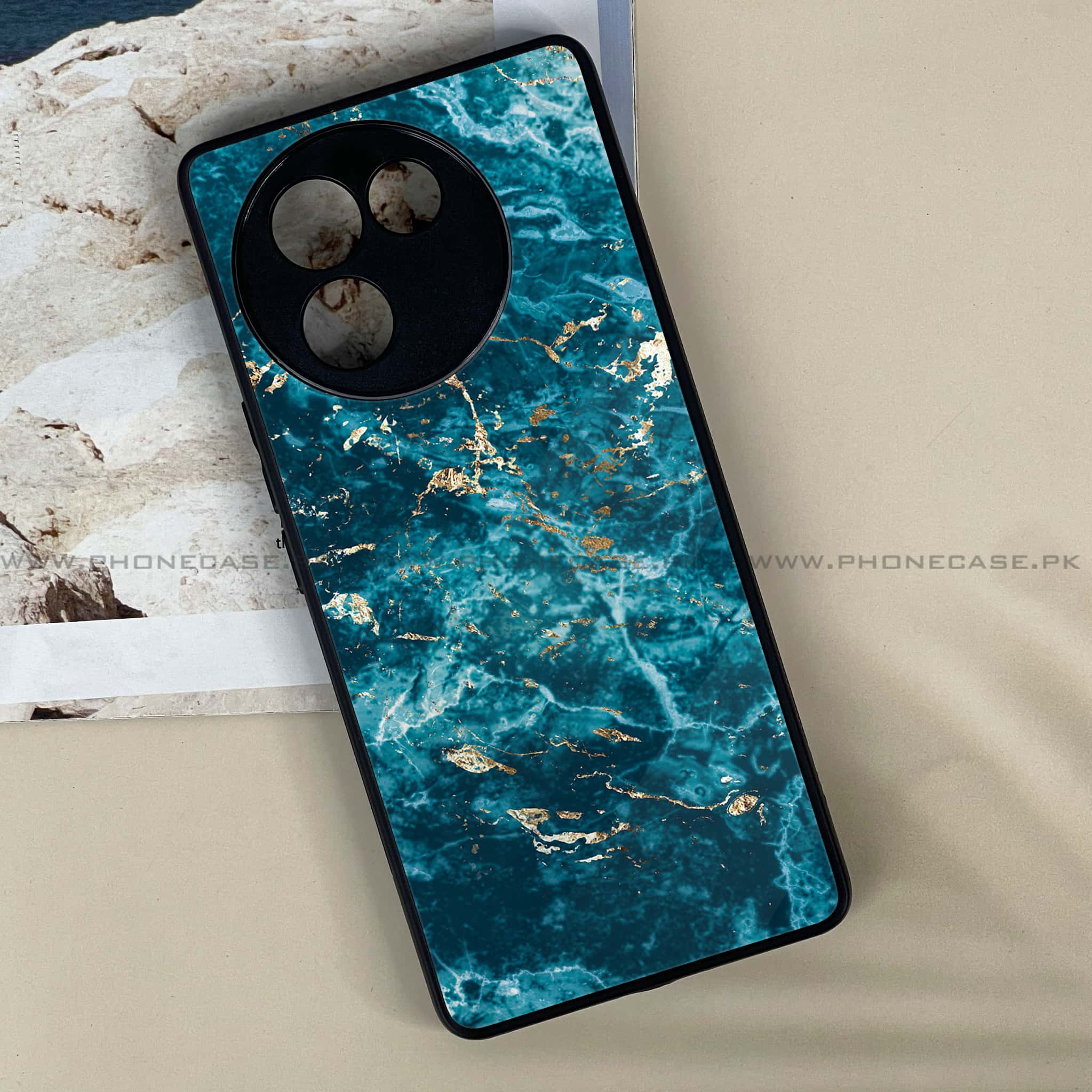 Vivo V30E - Blue Marble 2.0 Series - Premium Printed Metal soft Bumper shock Proof Case