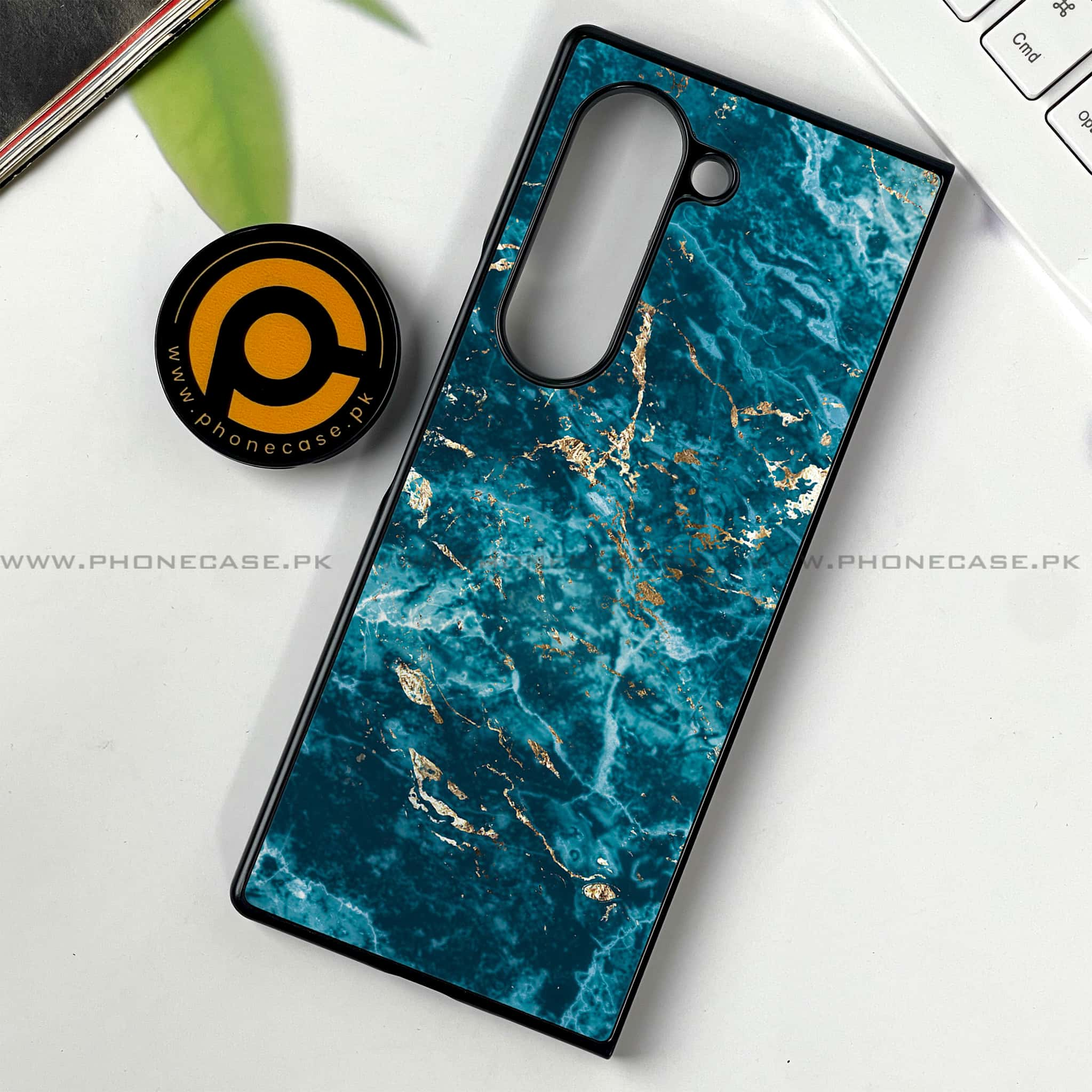 Samsung Galaxy Z Fold 6 - Blue Marble 2.0 Series - Premium Printed Metal soft Bumper shock Proof Case