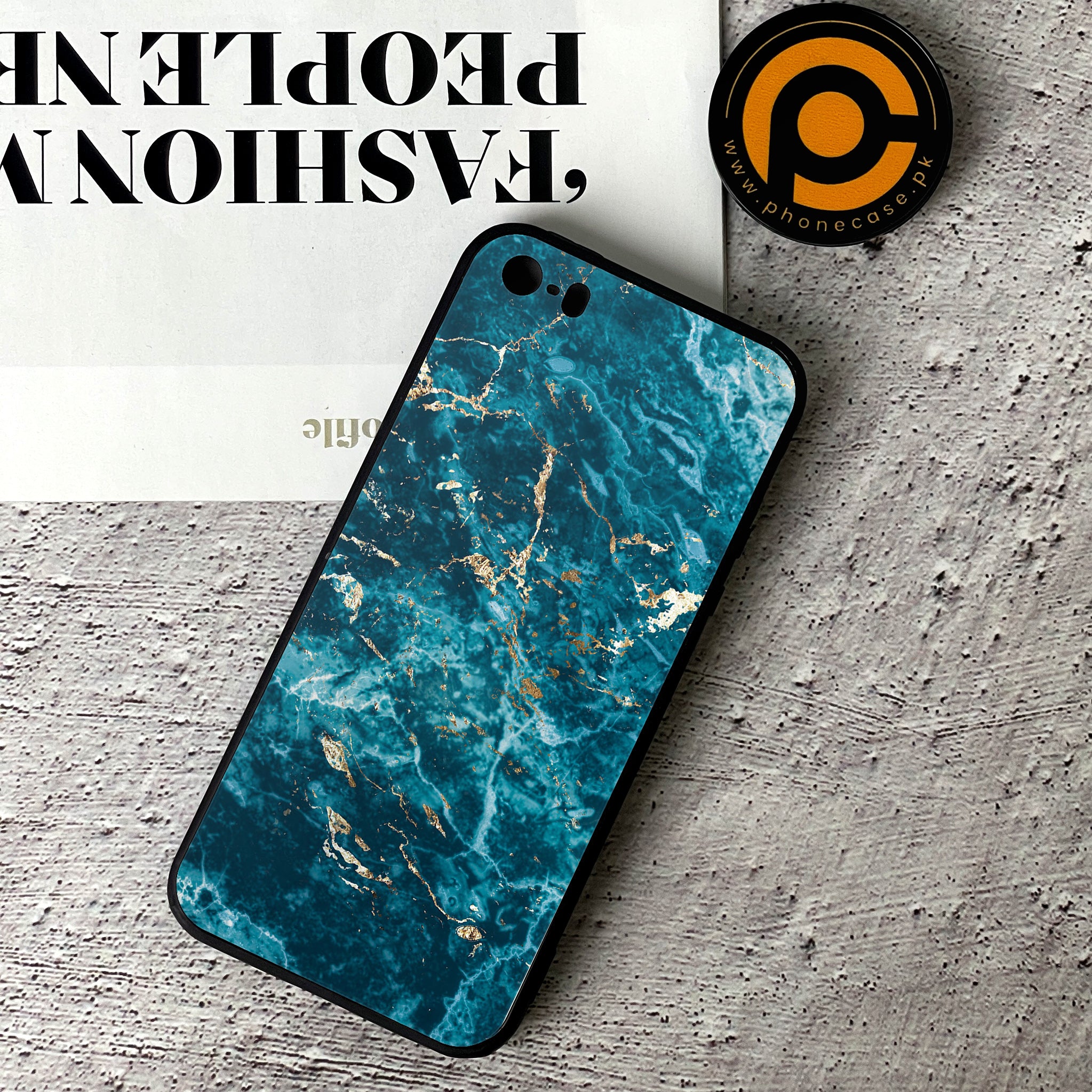 iPhone 5/5c/5s - Blue Marble 2.0 Series - Premium Printed Glass soft Bumper shock Proof Case