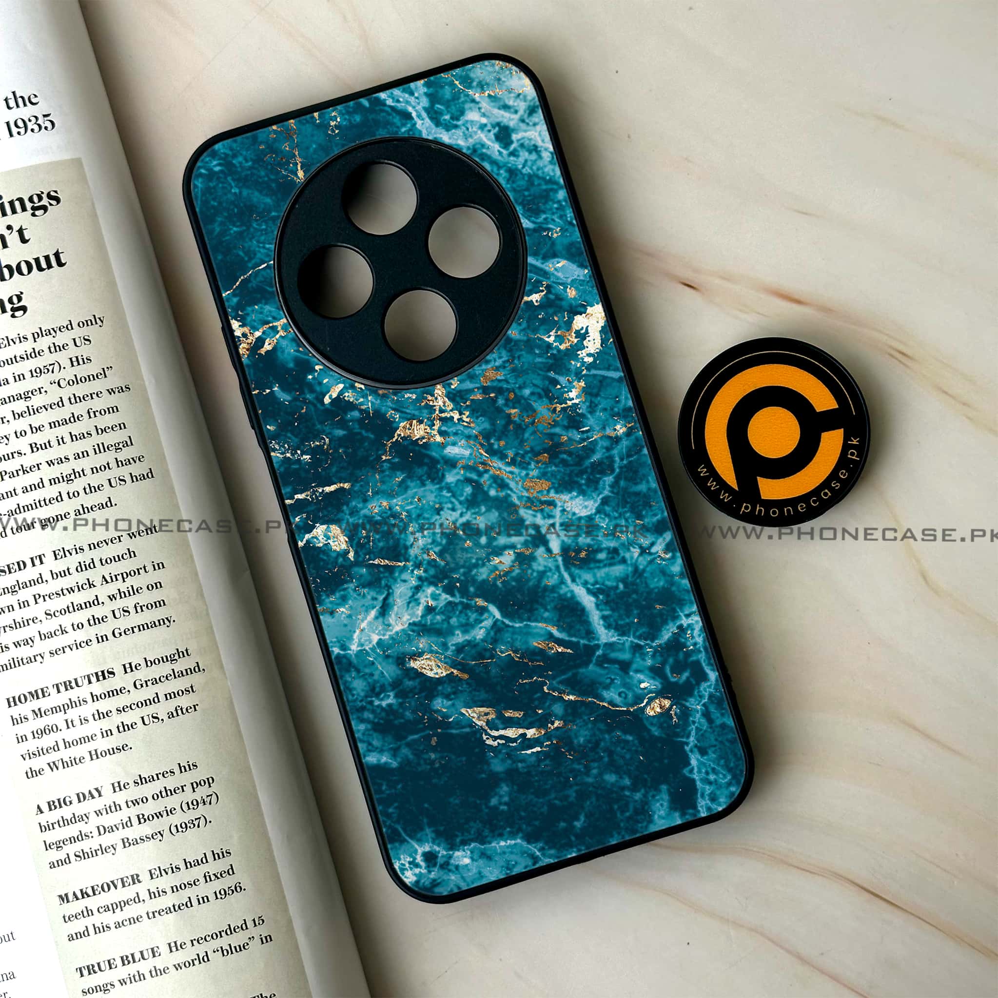 Oppo F27 Pro - Blue Marble 2.0 Series - Premium Metal Printed soft Bumper Shock Proof Case