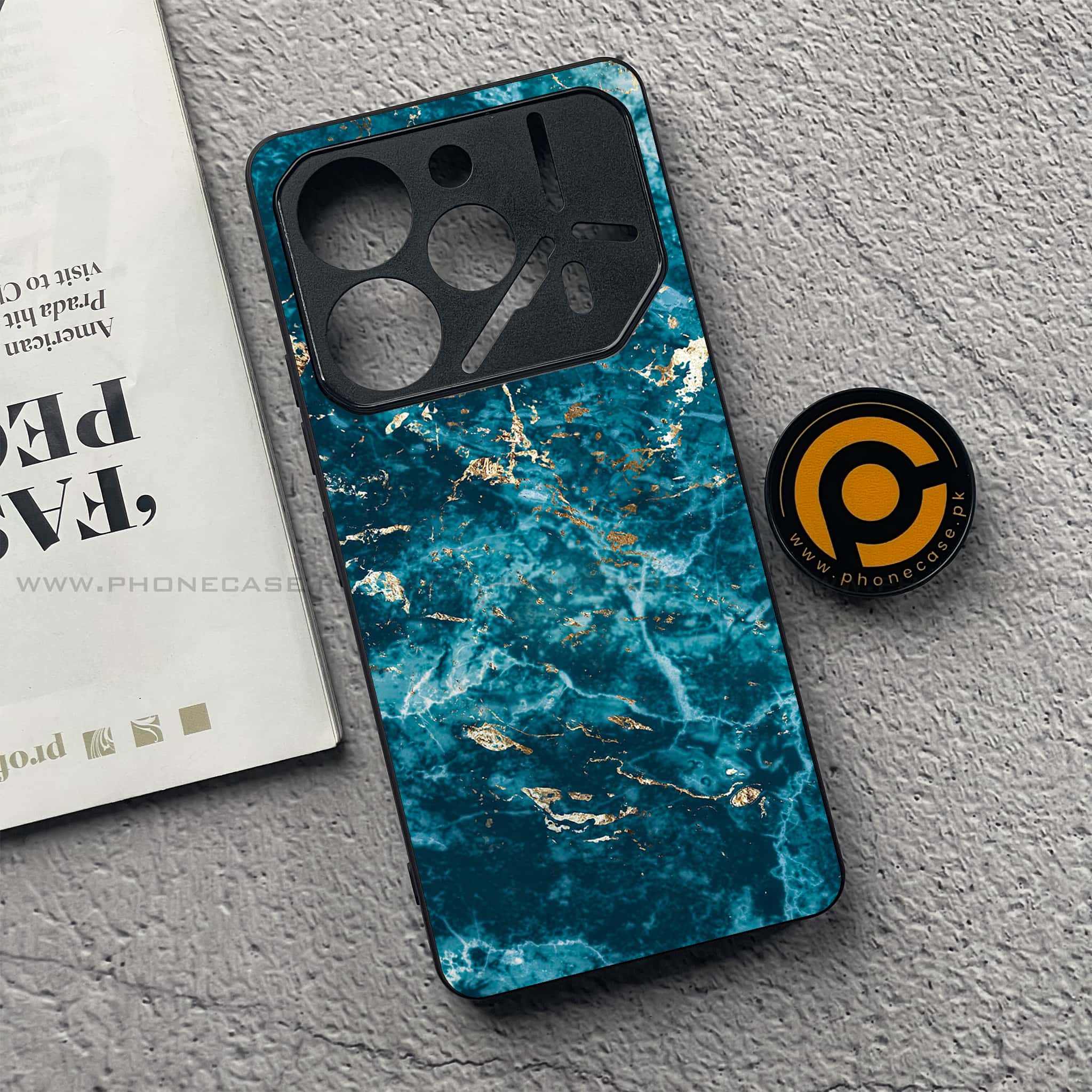 Tecno Pova 6 Pro - Blue Marble 2.0 Series - Premium Printed Glass soft Bumper shock Proof Case