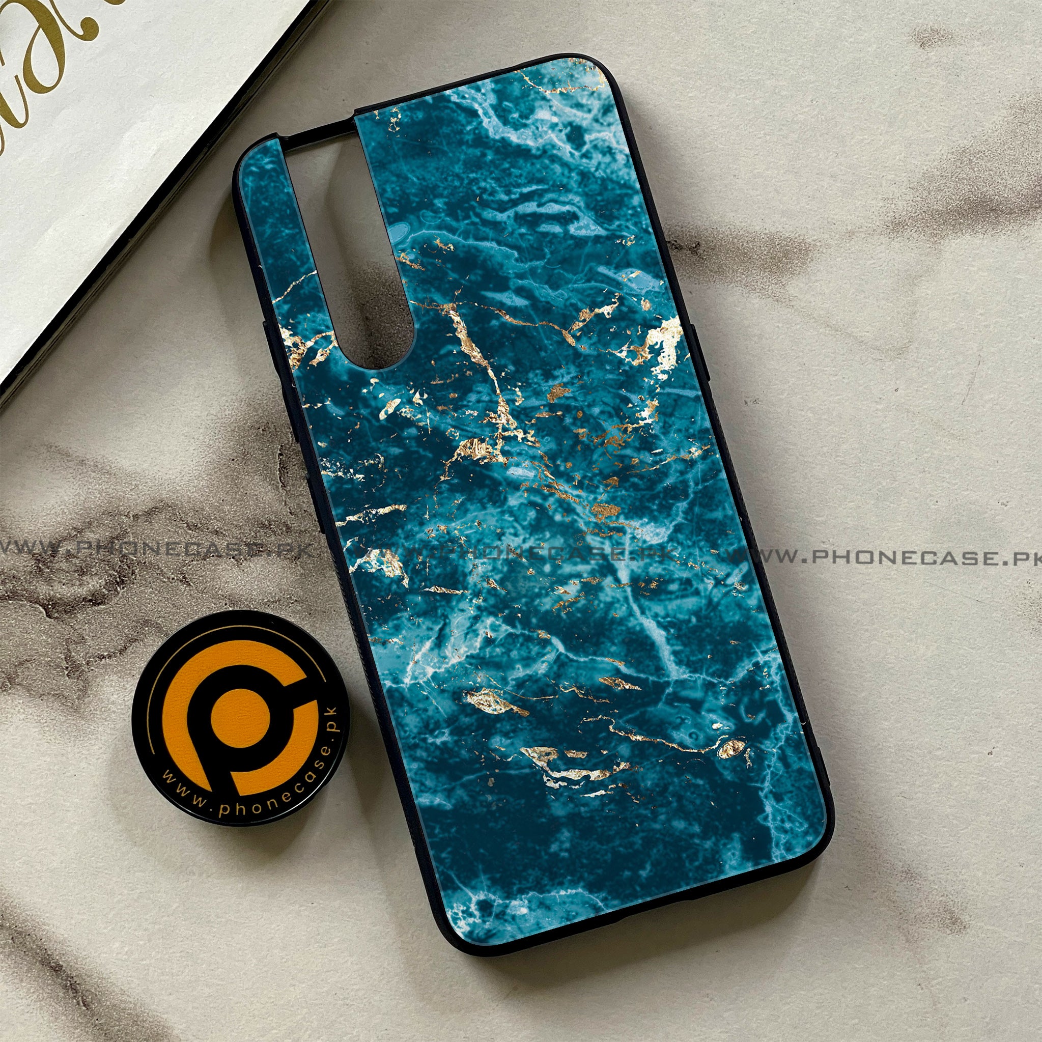 Vivo V15 Pro - Blue Marble 2.0 Series - Premium Printed Glass soft Bumper shock Proof Case