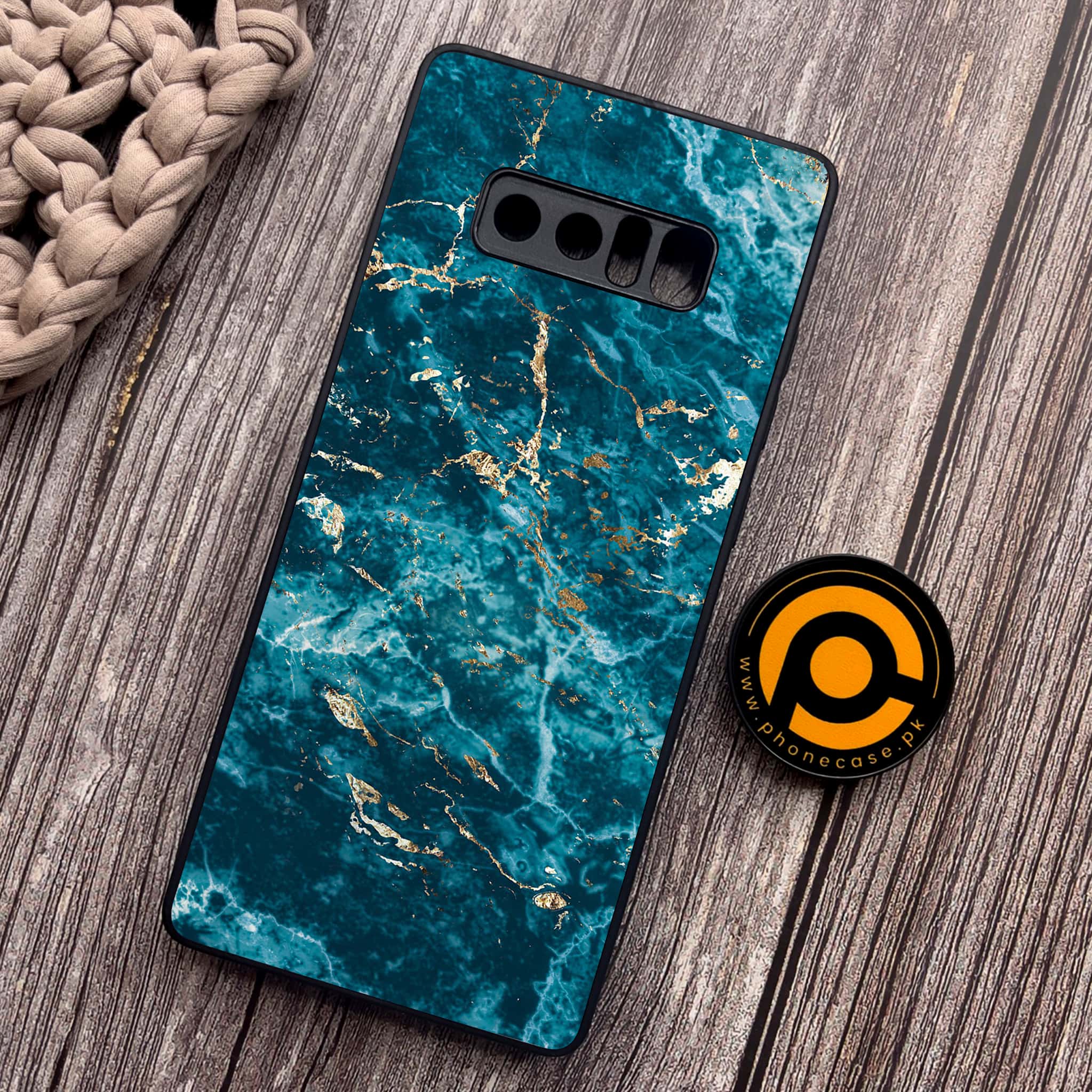 Samsung Galaxy Note 8 - Blue Marble 2.0 Series - Premium Metal Printed soft Bumper shock Proof Case