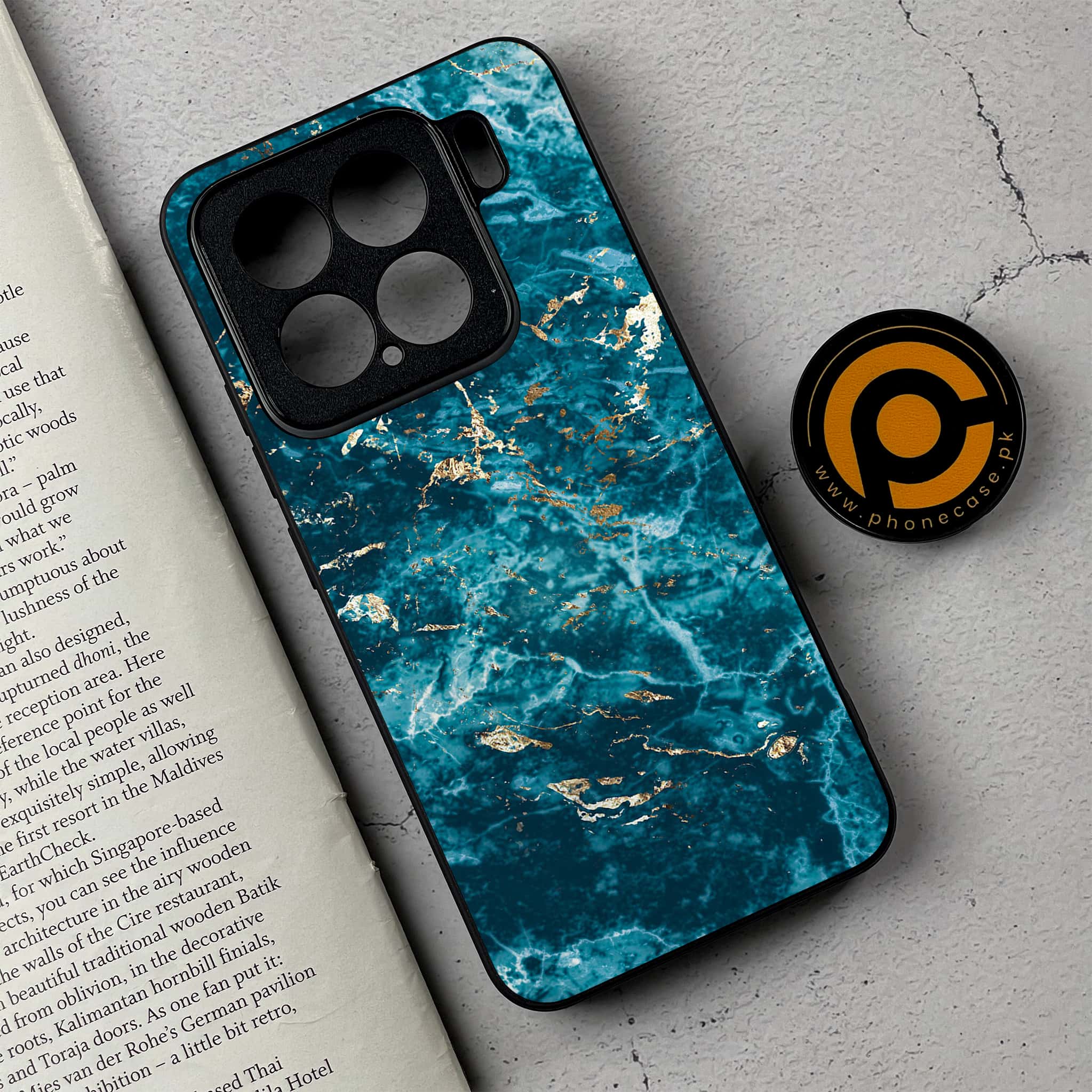 Xiaomi 15 - Blue Marble 2.0 Series - Premium Metal Printed soft Bumper shock Proof Case