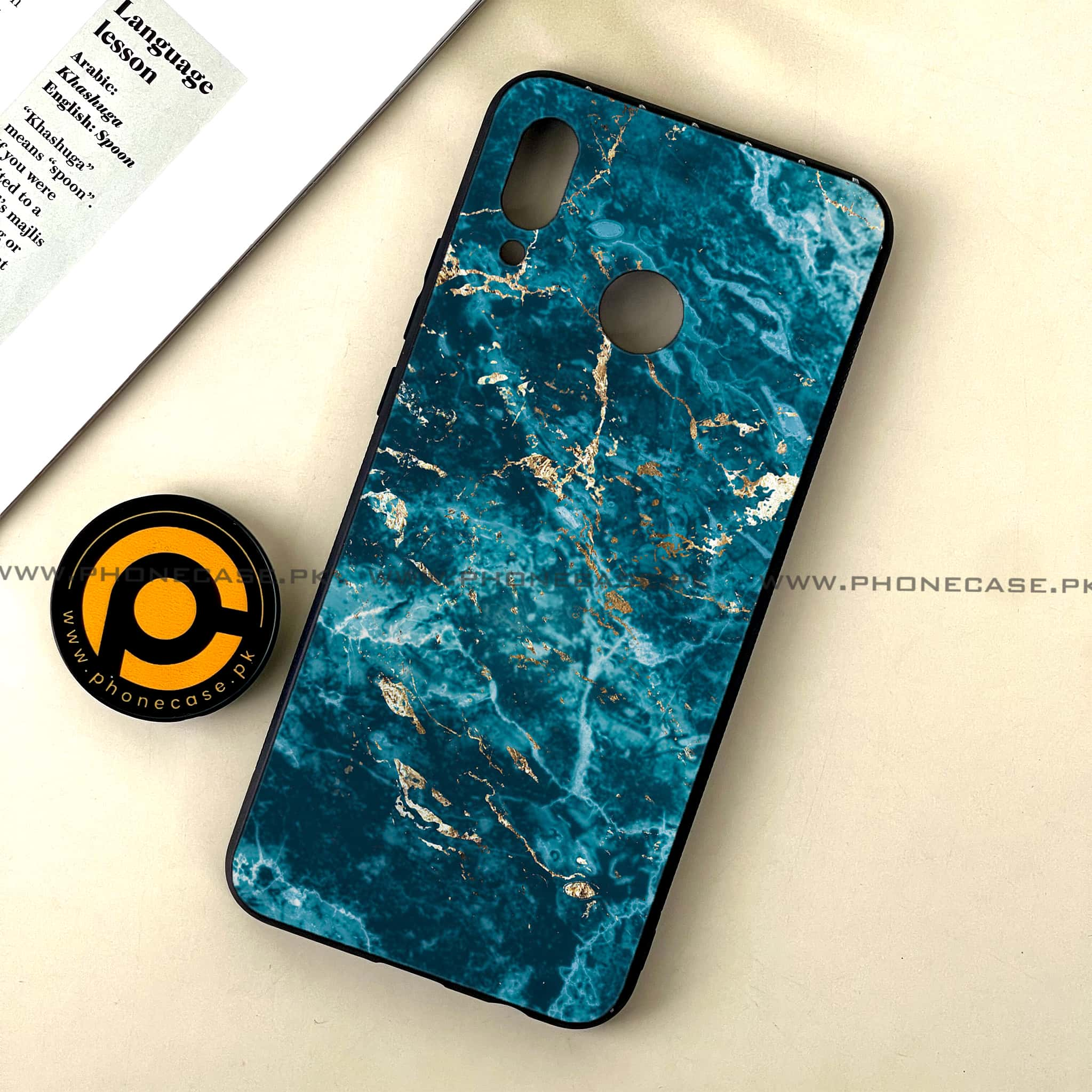 Huawei Nova 3 - Blue Marble Series V 2.0 - Premium Printed Glass soft Bumper shock Proof Case