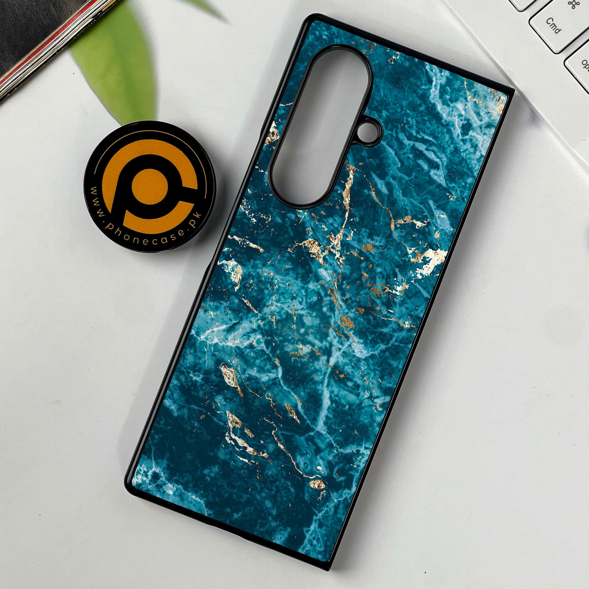 Samsung Galaxy Z Fold 7 - Blue Marble 2.0 Series - Premium Metal Printed soft Bumper shock Proof Case