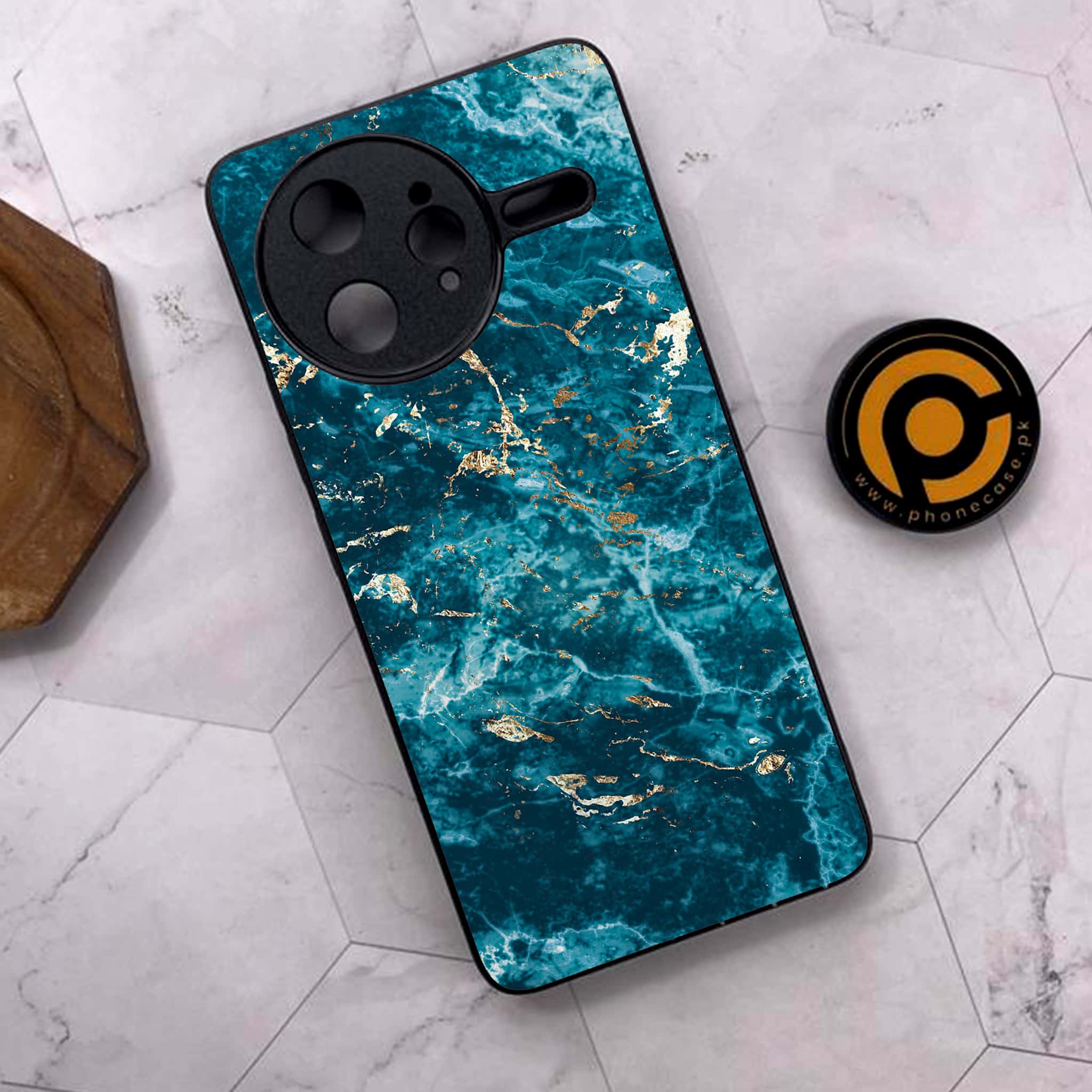 Xiaomi Poco F7 Ultra 5G - Blue Marble 2.0 Series - Premium Metal Printed soft Bumper shock Proof Case