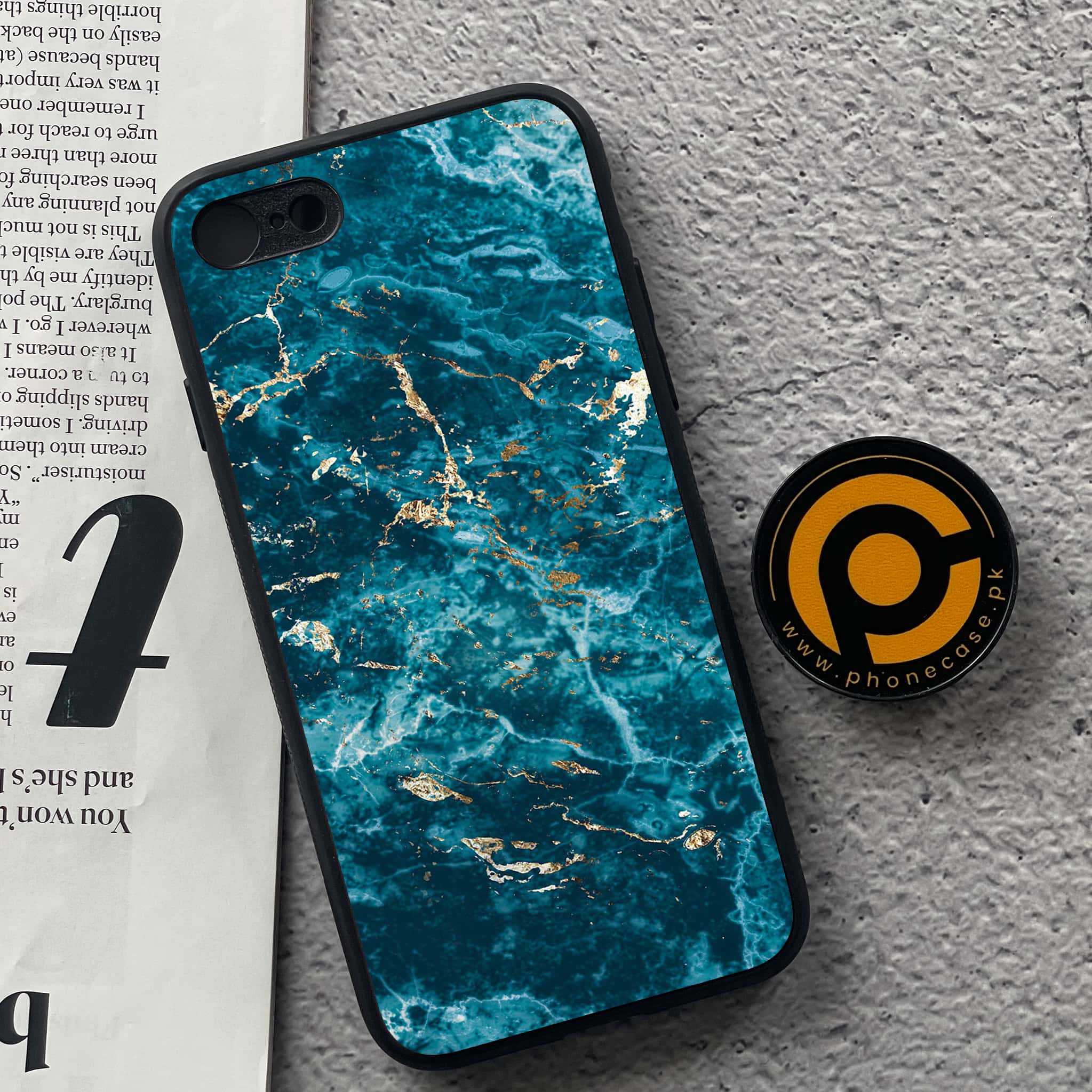 iPhone 7 / 8 - Blue Marble Series V 2.0 - Premium Printed Glass soft Bumper shock Proof Case