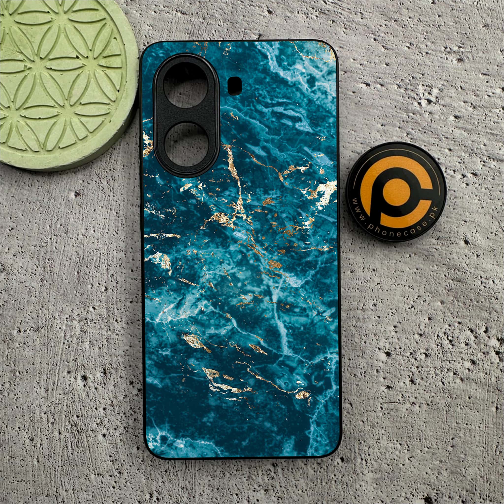 Xiaomi Redmi Turbo 4 - Blue Marble 2.0 Series - Premium Metal Printed soft Bumper shock Proof Case